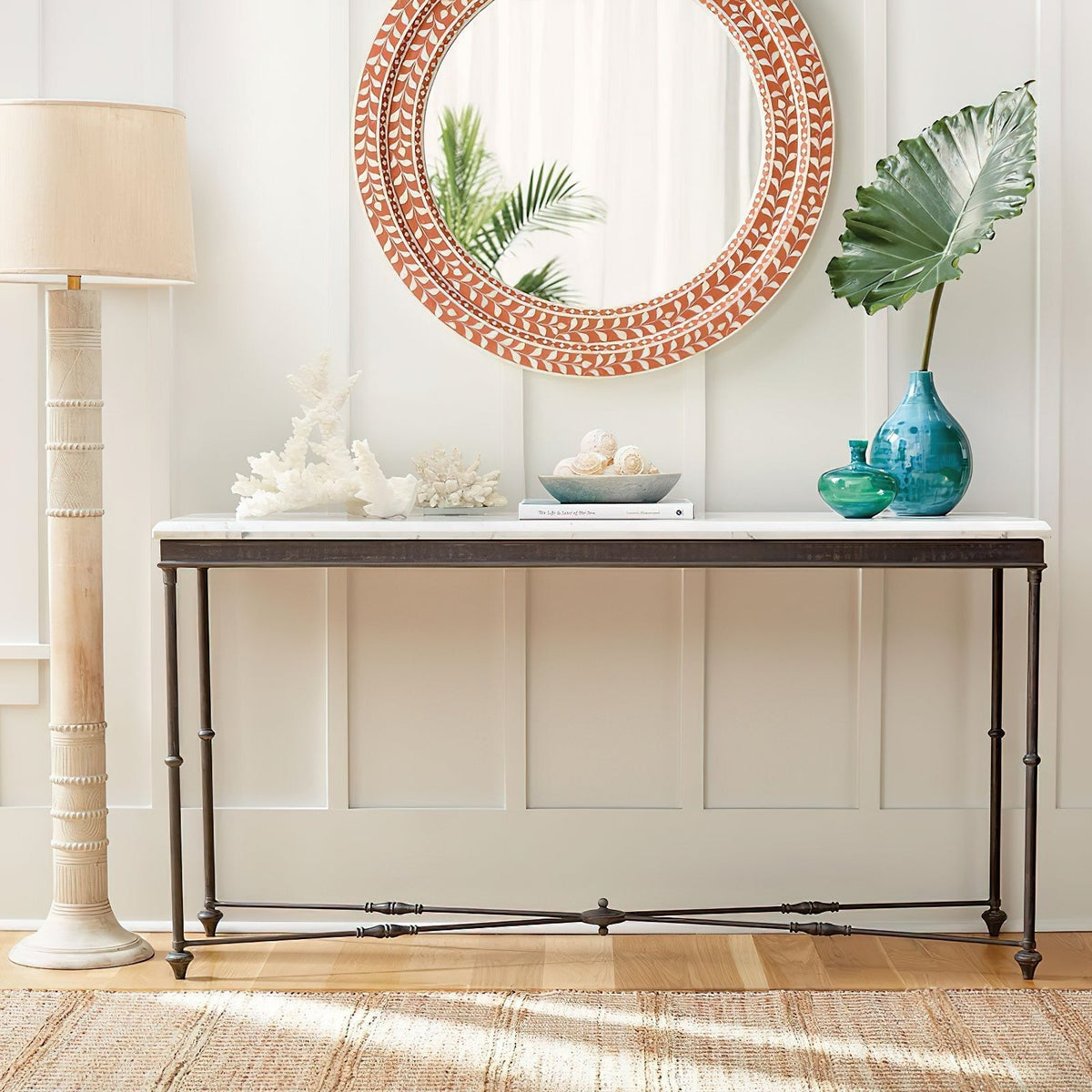 Eldon Rustic Wood Floor Lamp