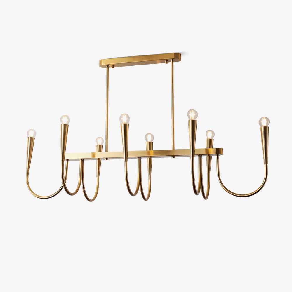 Oriiora Chandelier Gold Symphony Curved Elegant