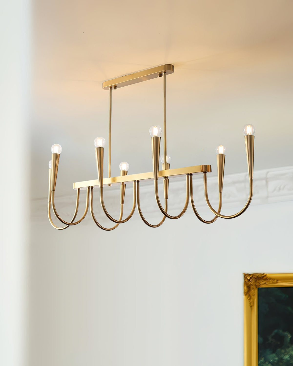Oriiora Chandelier Gold Symphony Curved Elegant