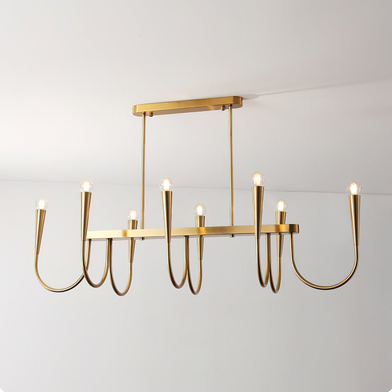 Oriiora Chandelier Gold Symphony Curved Elegant
