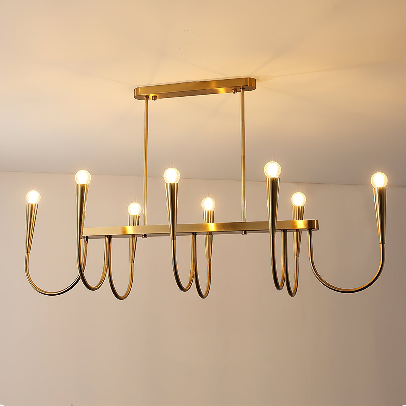 Oriiora Chandelier Gold Symphony Curved Elegant