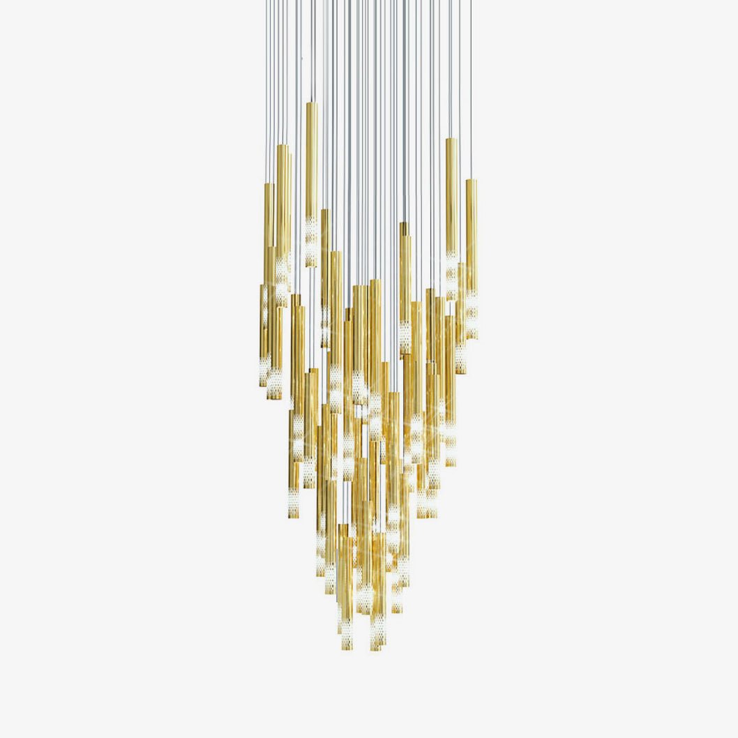 Ovynira Gold Rod Chandelier