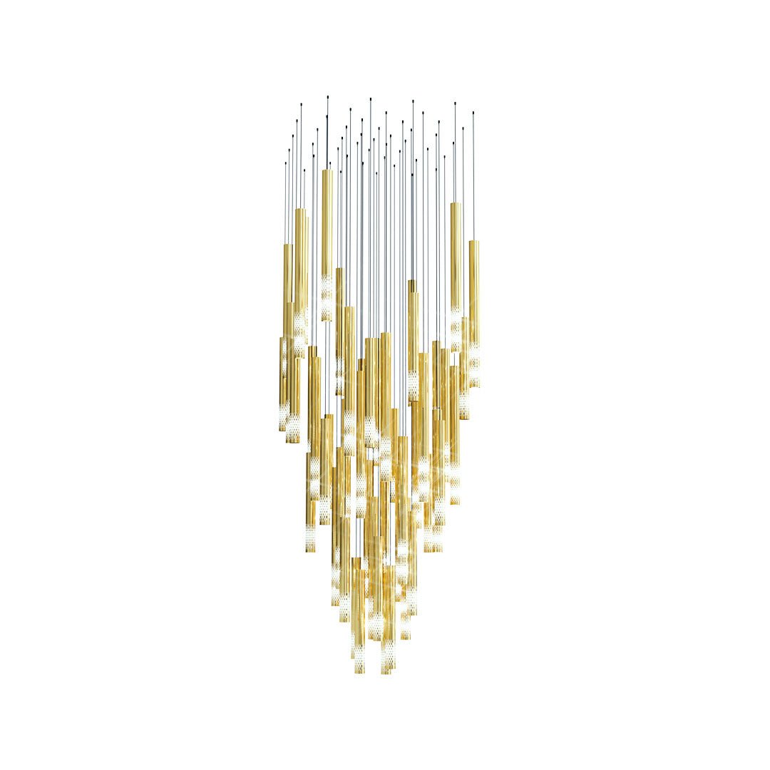 Ovynira Gold Rod Chandelier