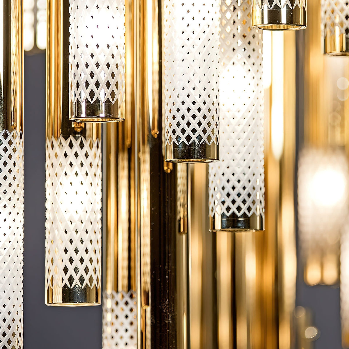 Ovynira Gold Rod Chandelier