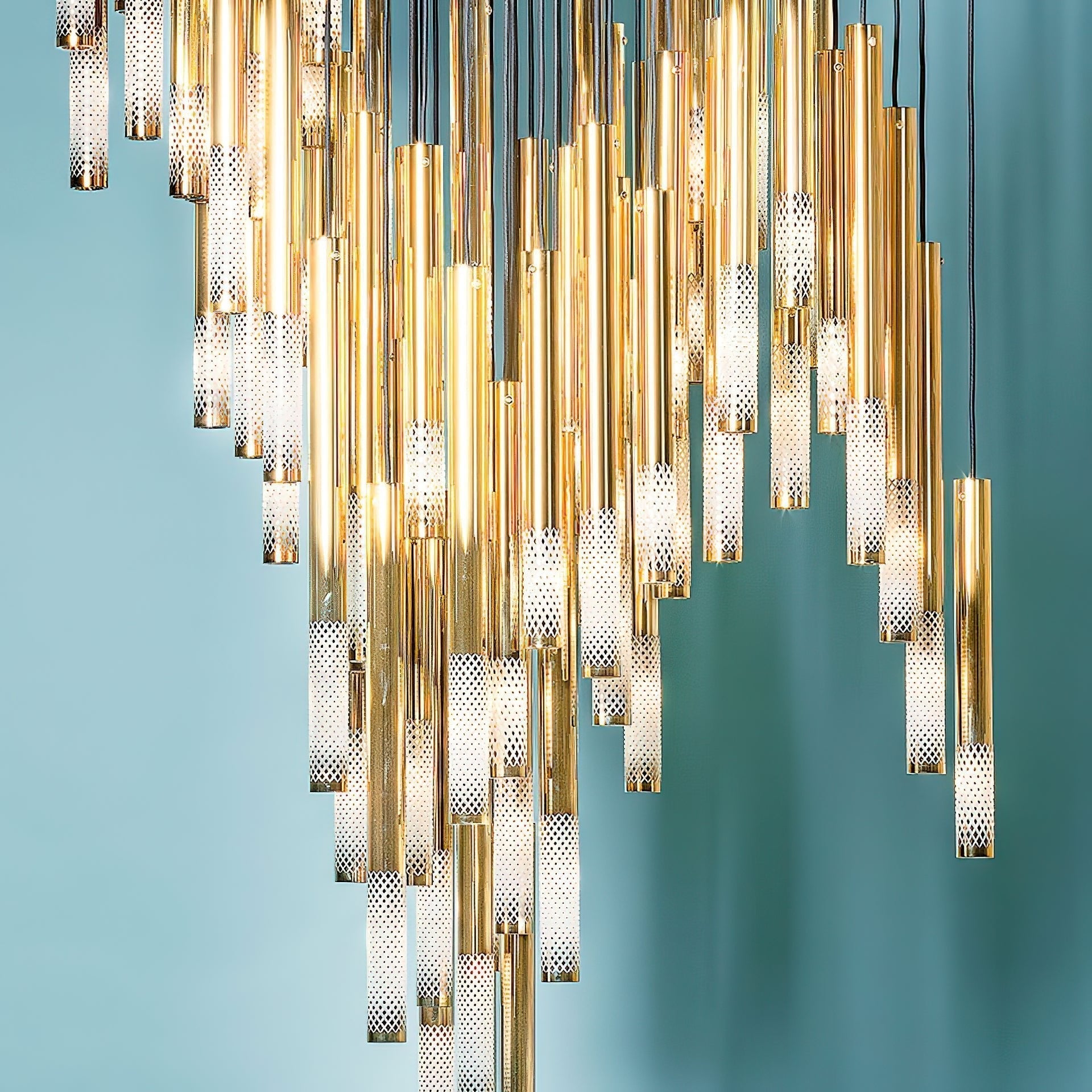 Ovynira Gold Rod Chandelier