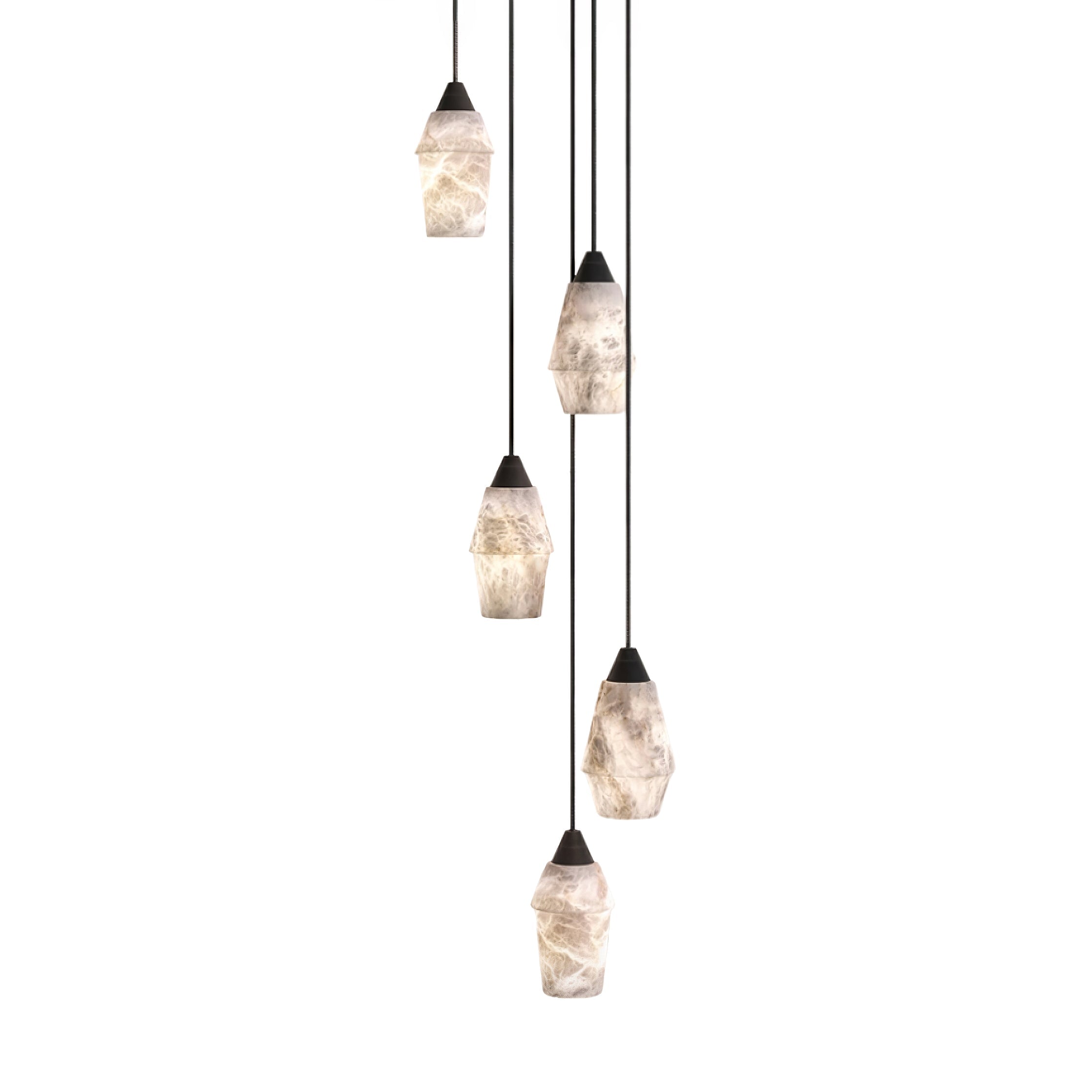 Ostara Brass & Alabaster Pendant Lamp