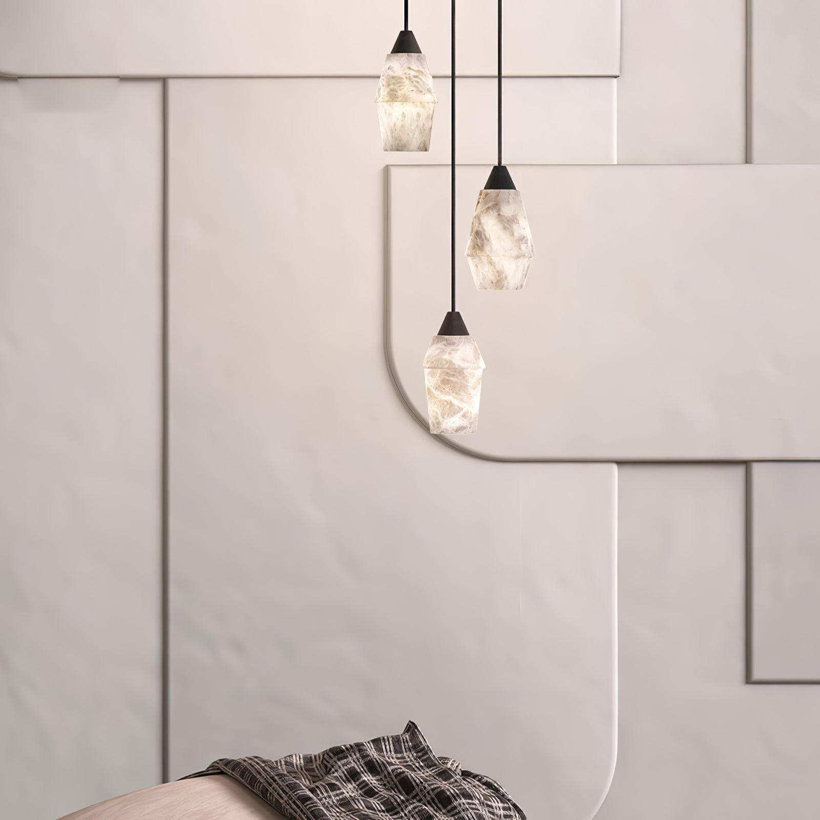 Ostara Brass & Alabaster Pendant Lamp