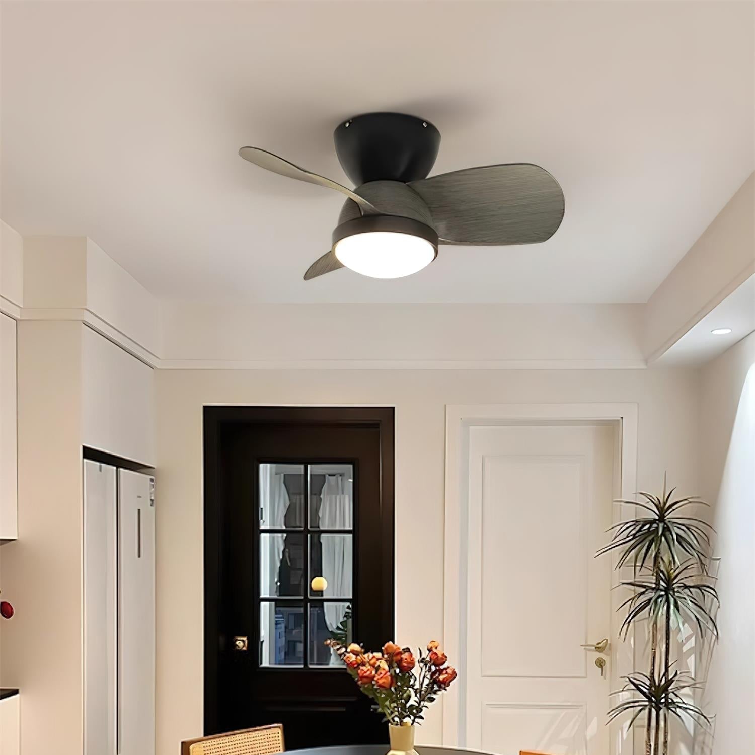 Rinerel Modern Wood Ceiling Fan Light