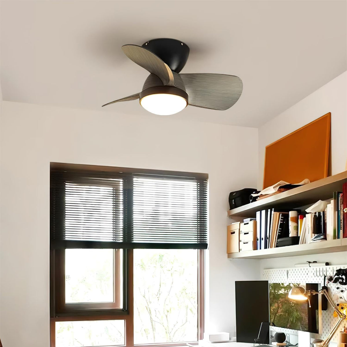 Rinerel Modern Wood Ceiling Fan Light