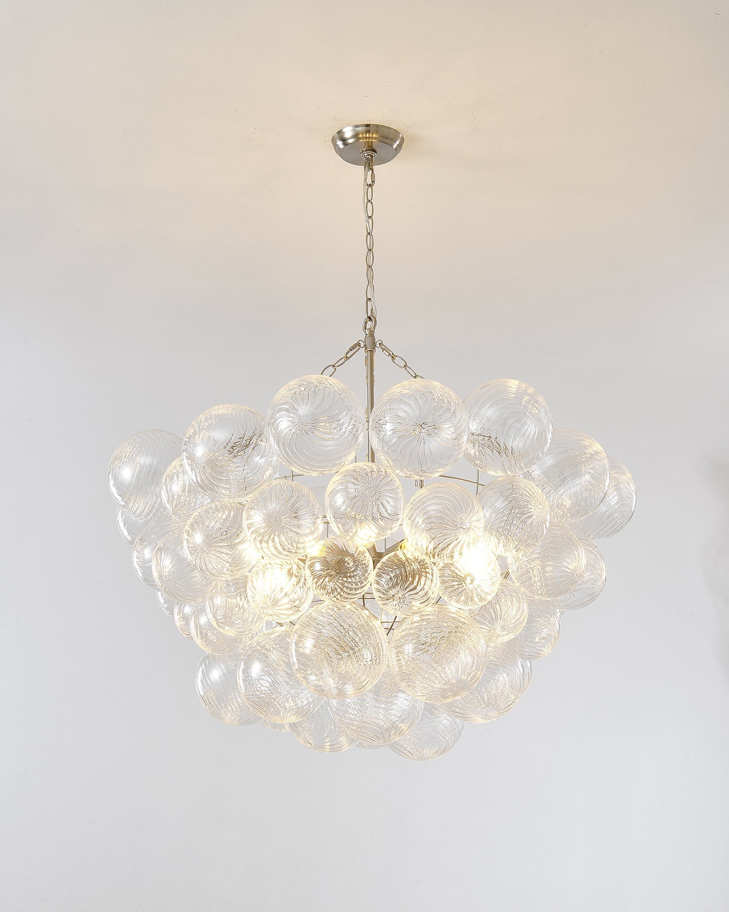 Talia Chandelier Glass Sphere Cascade - Neutral Decor