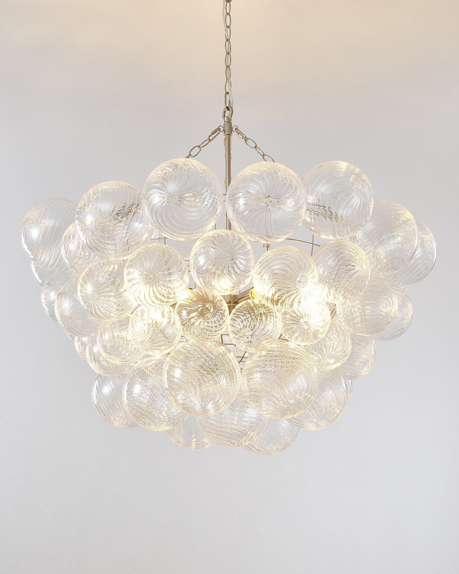 Talia Chandelier Glass Sphere Cascade - Neutral Decor