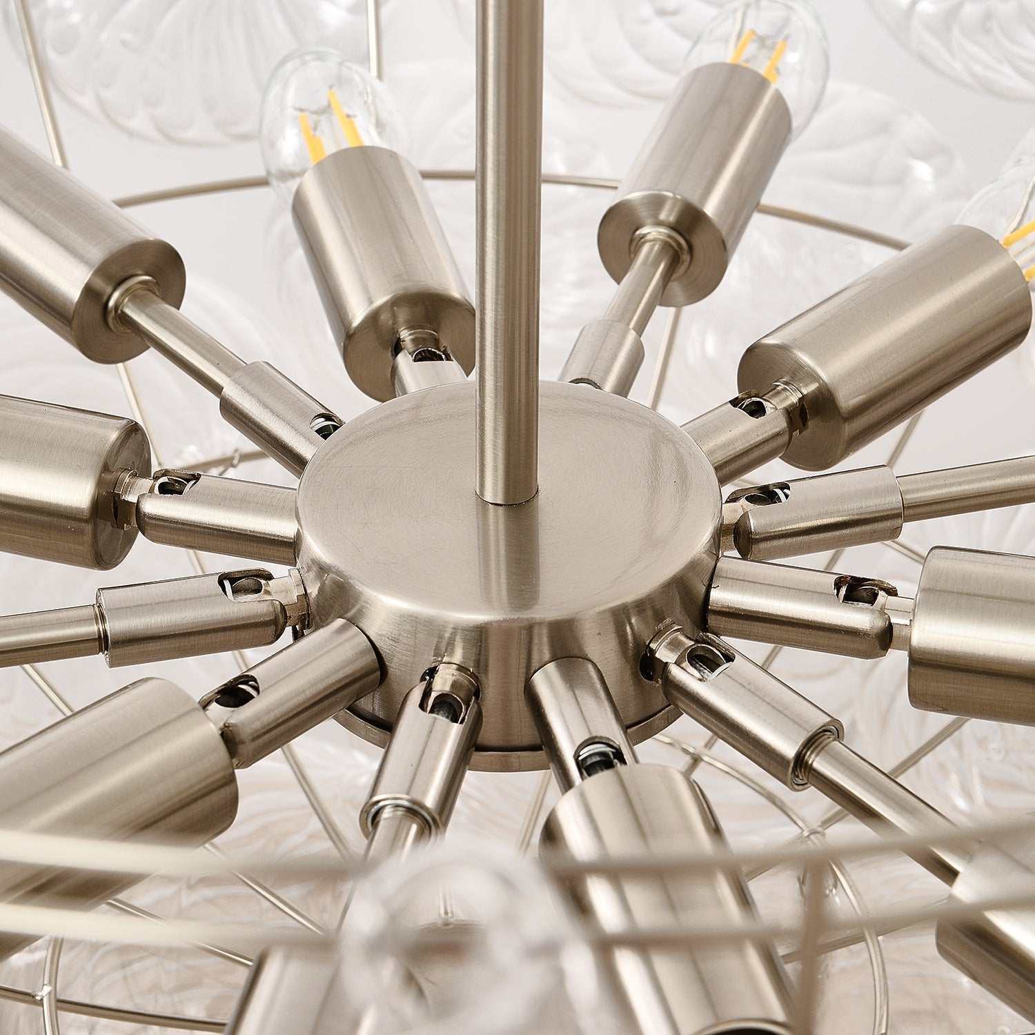 Talia Chandelier Glass Sphere Cascade - Neutral Decor