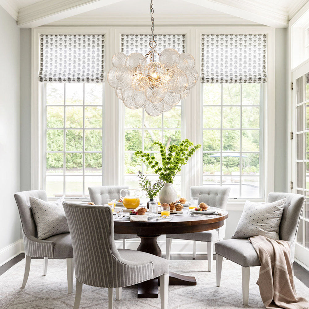 Talia Chandelier Glass Sphere Cascade - Neutral Decor