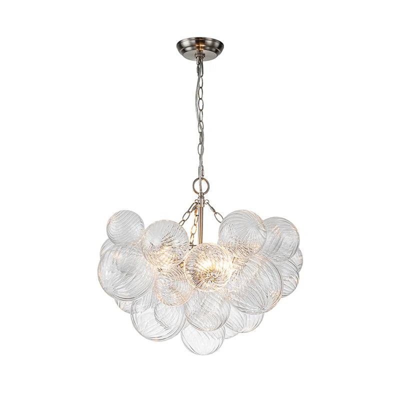 Talia Chandelier Glass Sphere Cascade - Neutral Decor