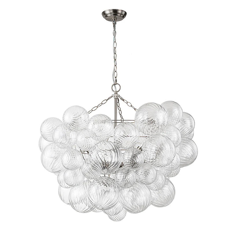 Talia Chandelier Glass Sphere Cascade - Neutral Decor