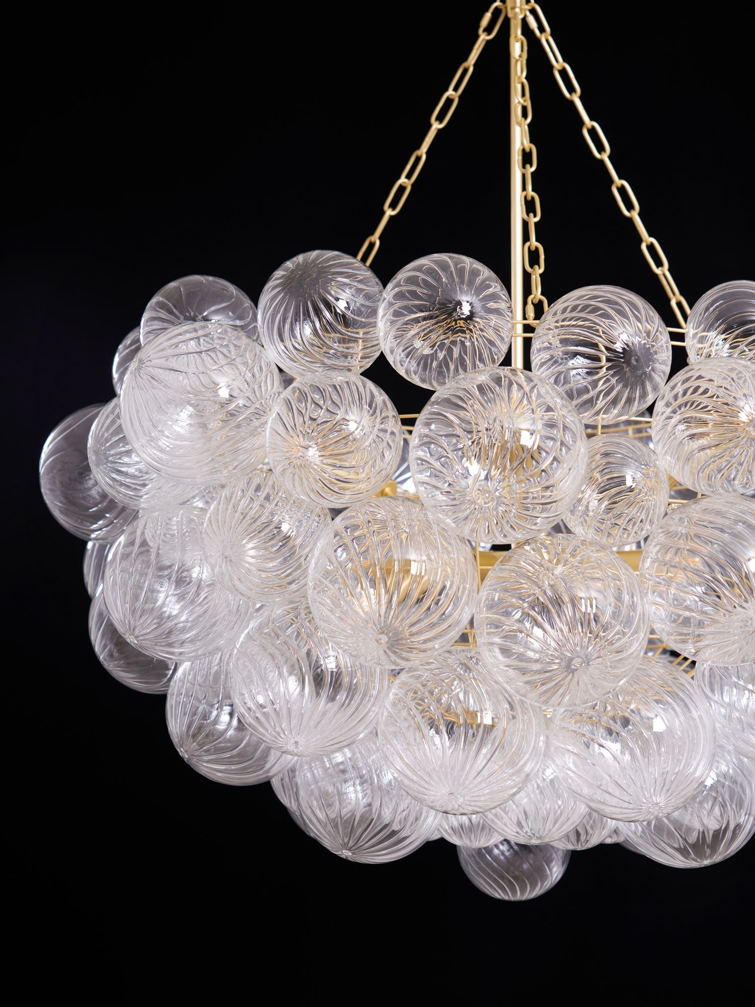 Talia Chandelier Glass Sphere Cascade - Neutral Decor