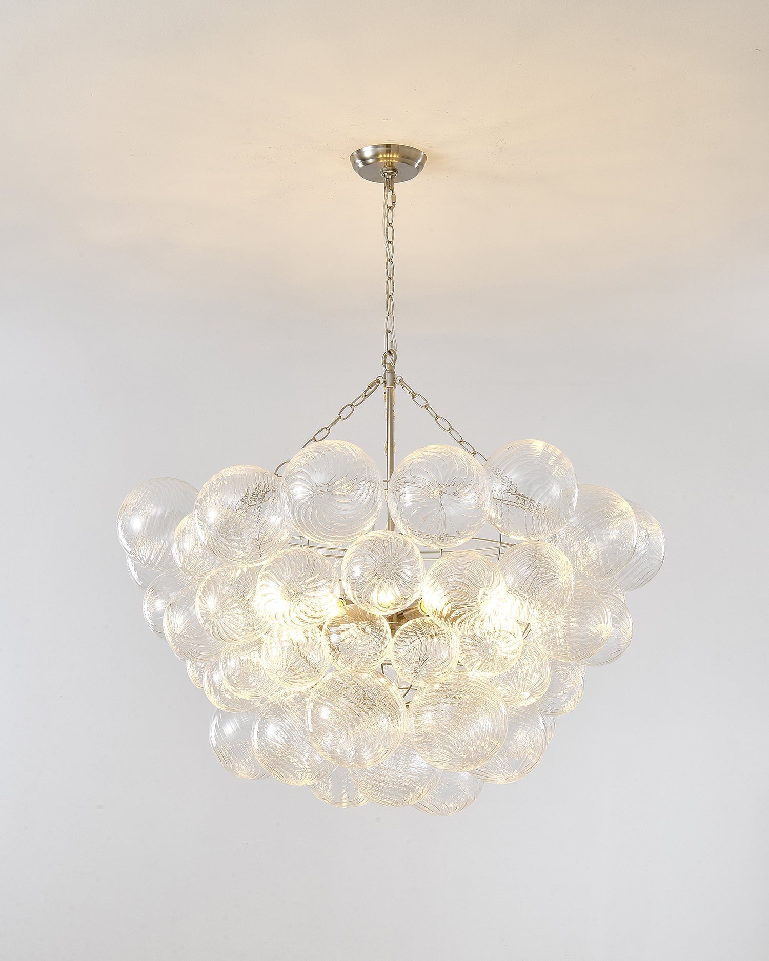 Talia Chandelier Glass Sphere Cascade - Neutral Decor