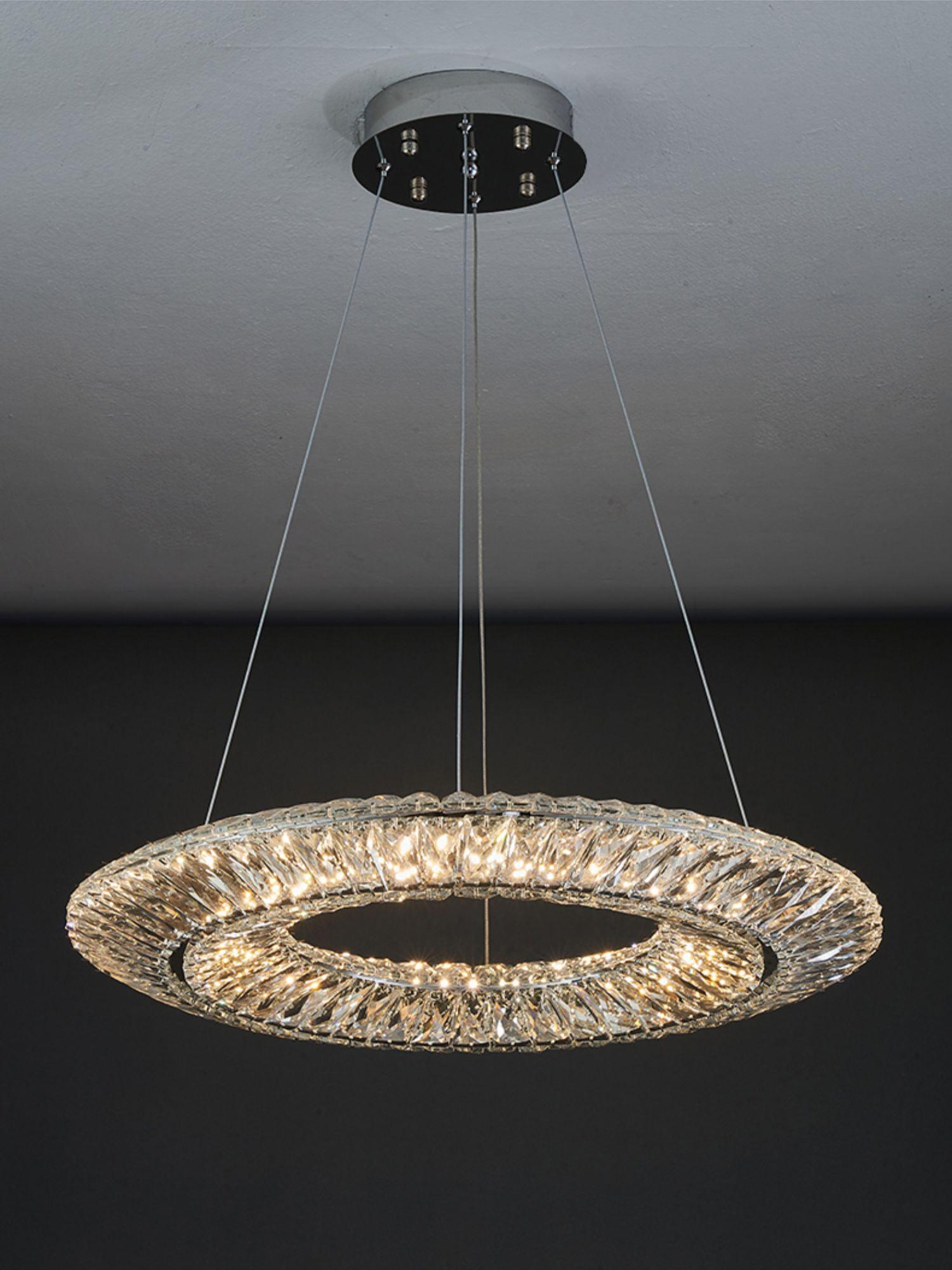 Tev Chandelier Geometric Crystal LED Elegant