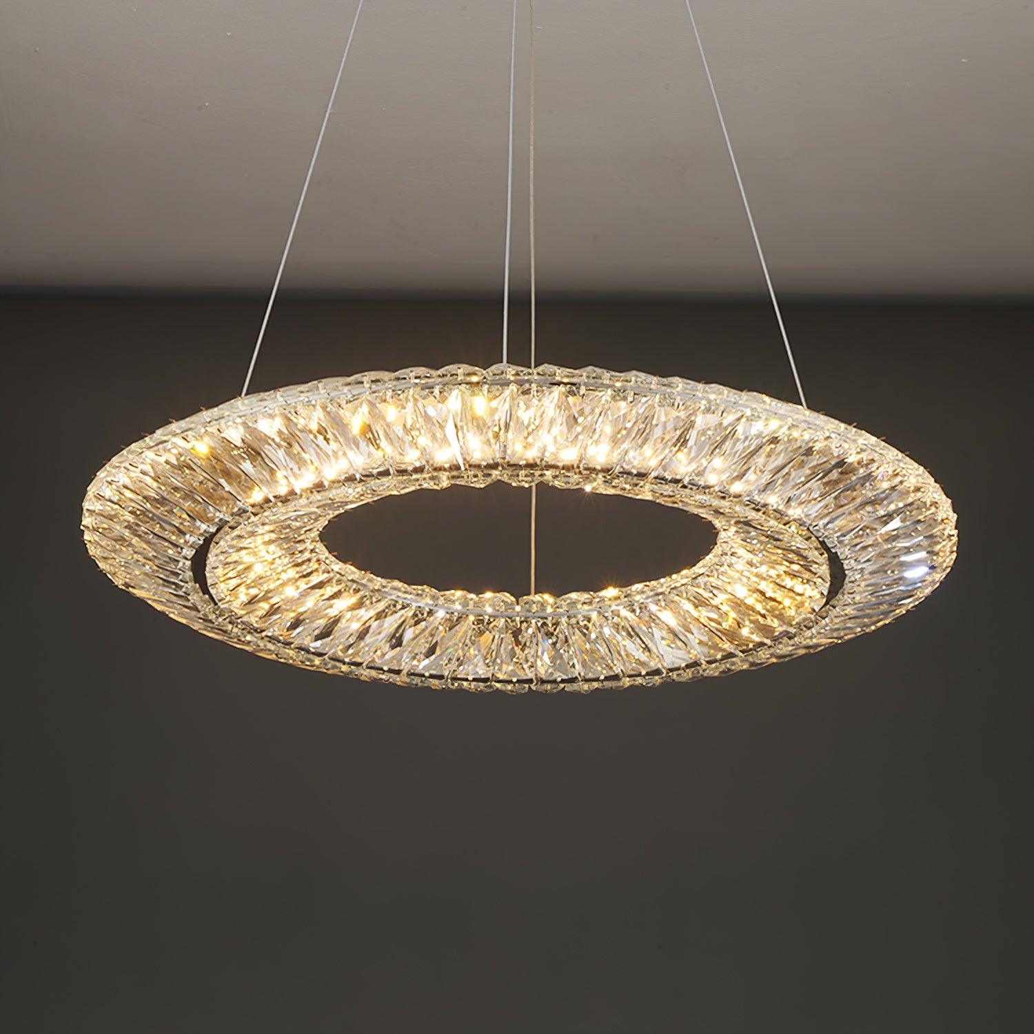 Tev Chandelier Geometric Crystal LED Elegant
