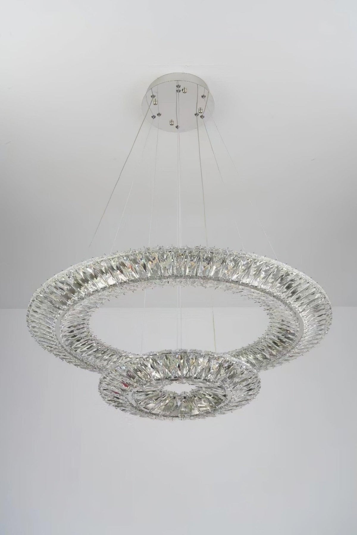 Tev Chandelier Geometric Crystal LED Elegant
