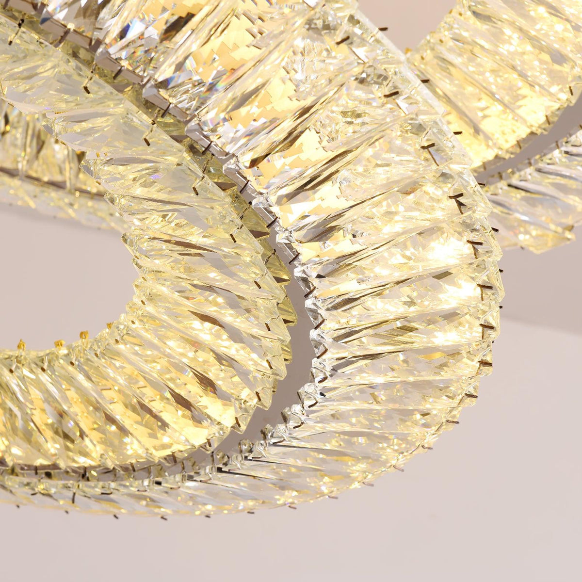 Tev Chandelier Geometric Crystal LED Elegant
