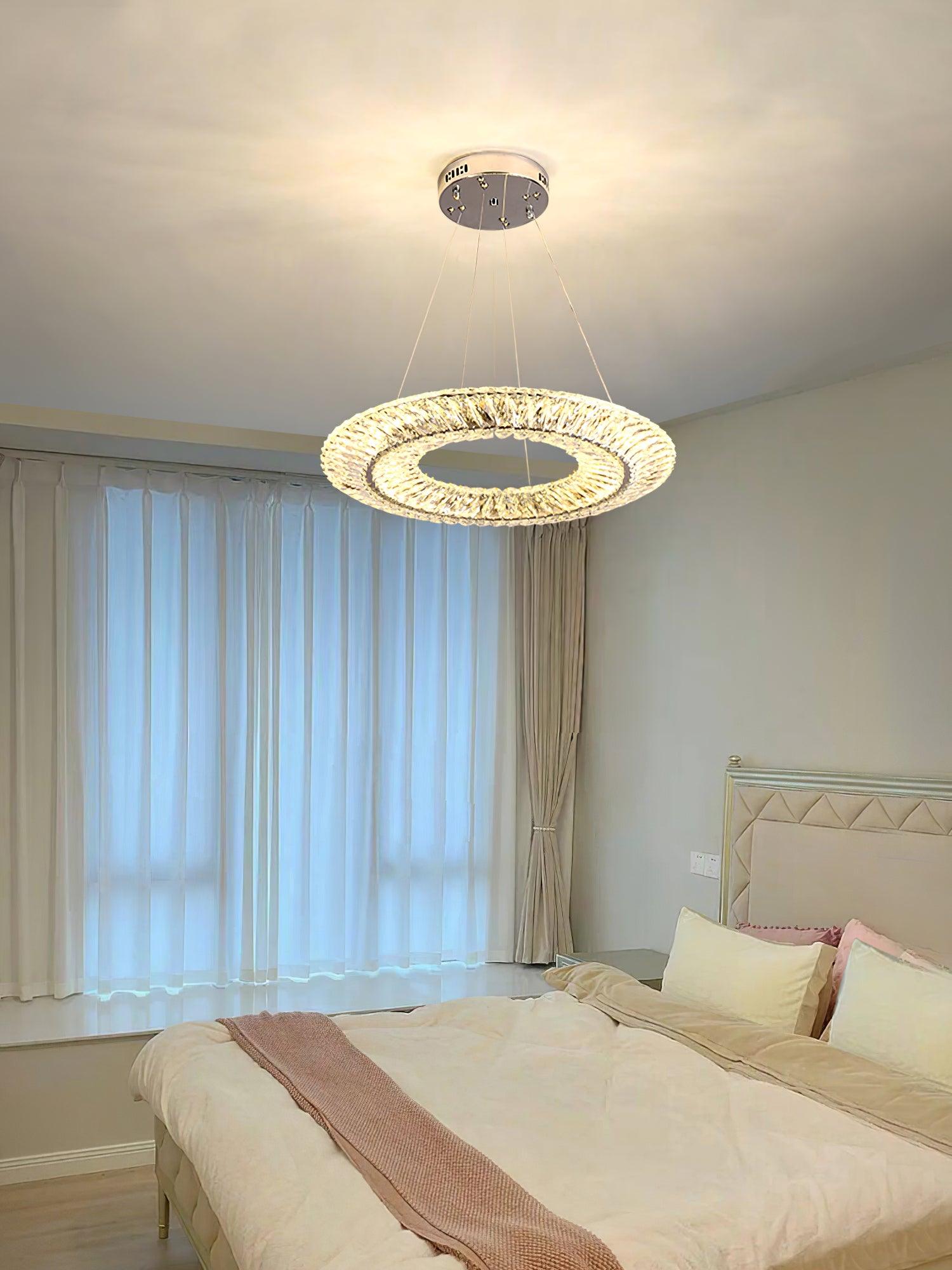 Tev Chandelier Geometric Crystal LED Elegant