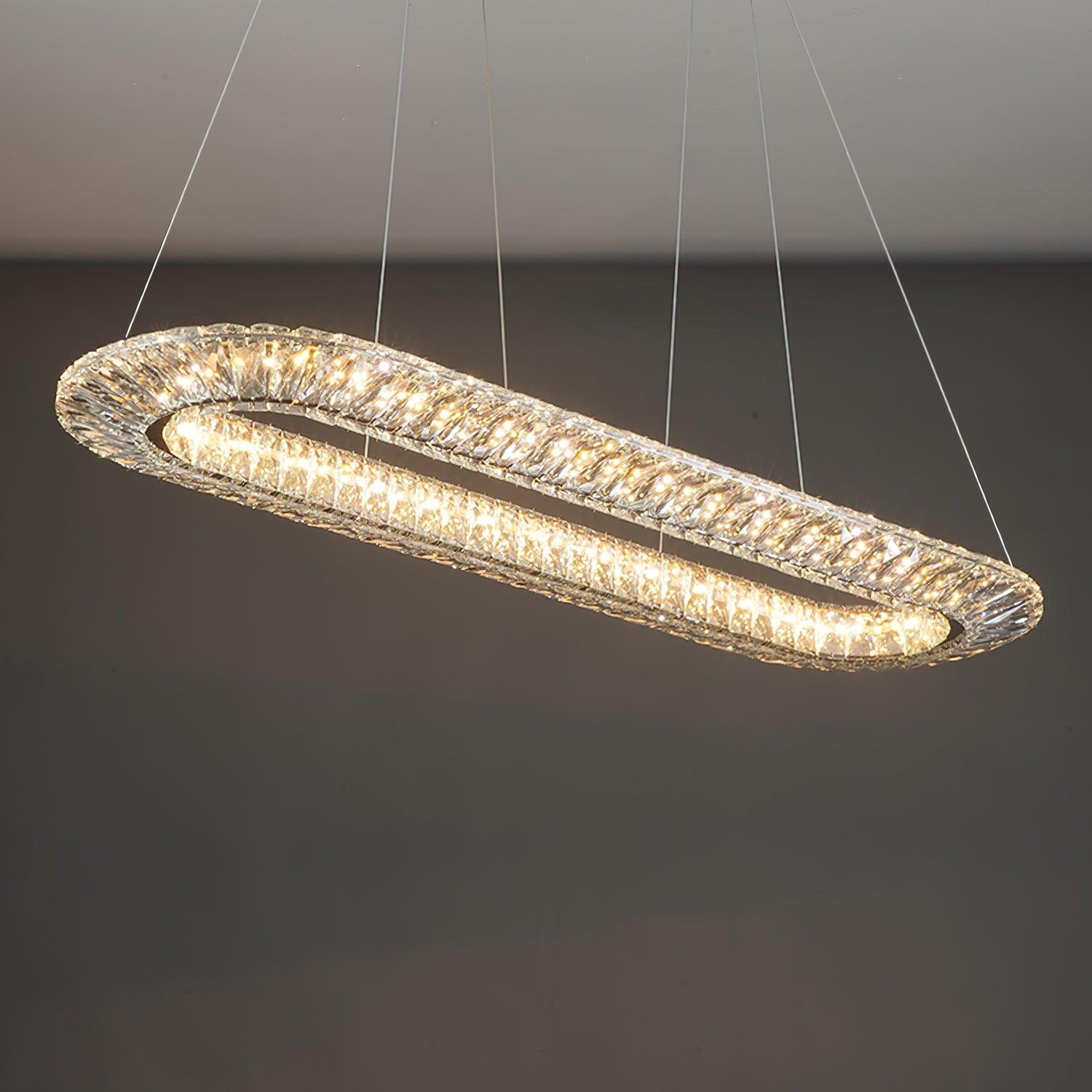 Tev Chandelier Geometric Crystal LED Elegant