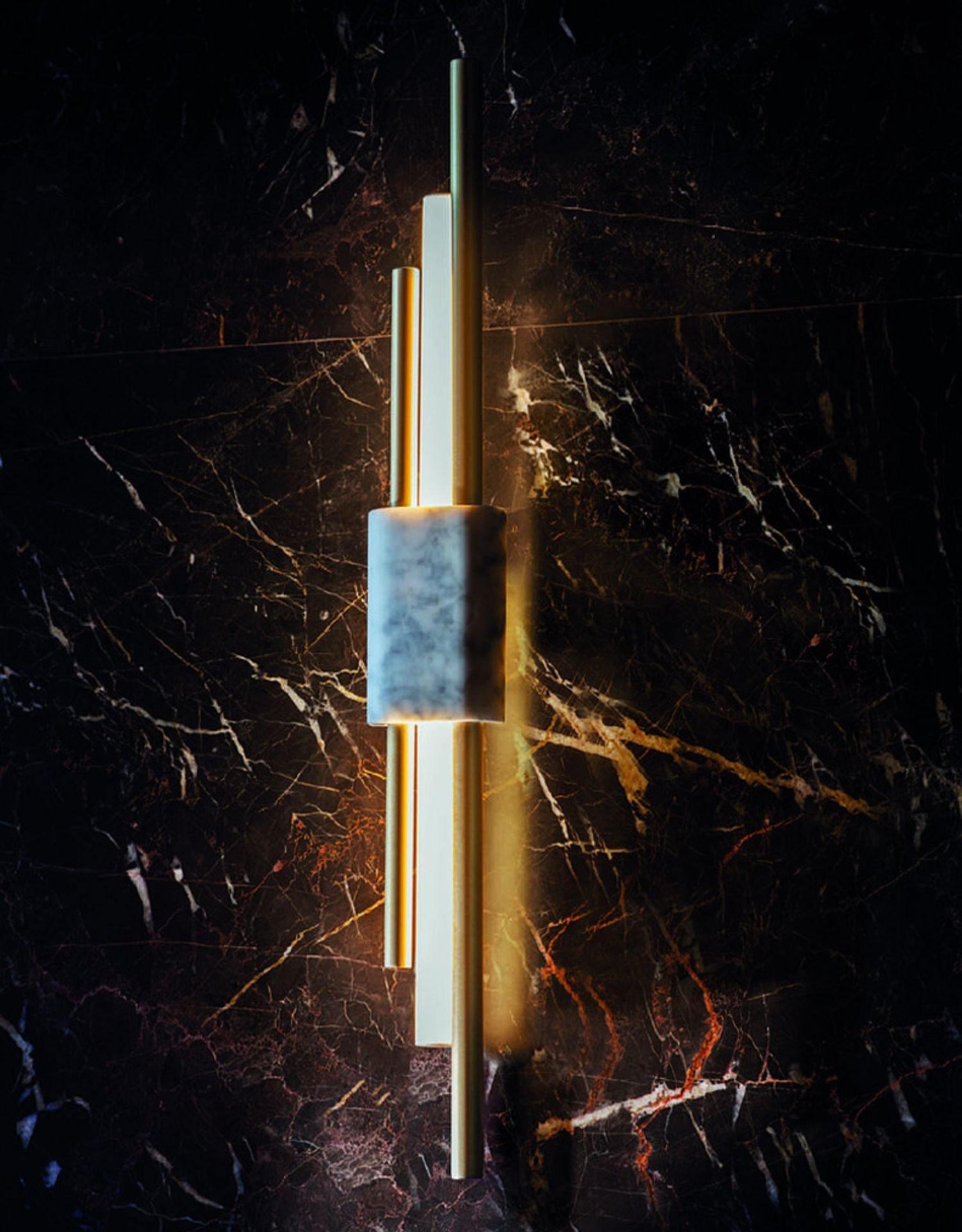 Evely Premium Nordic Art Plug In Marble Wall Light