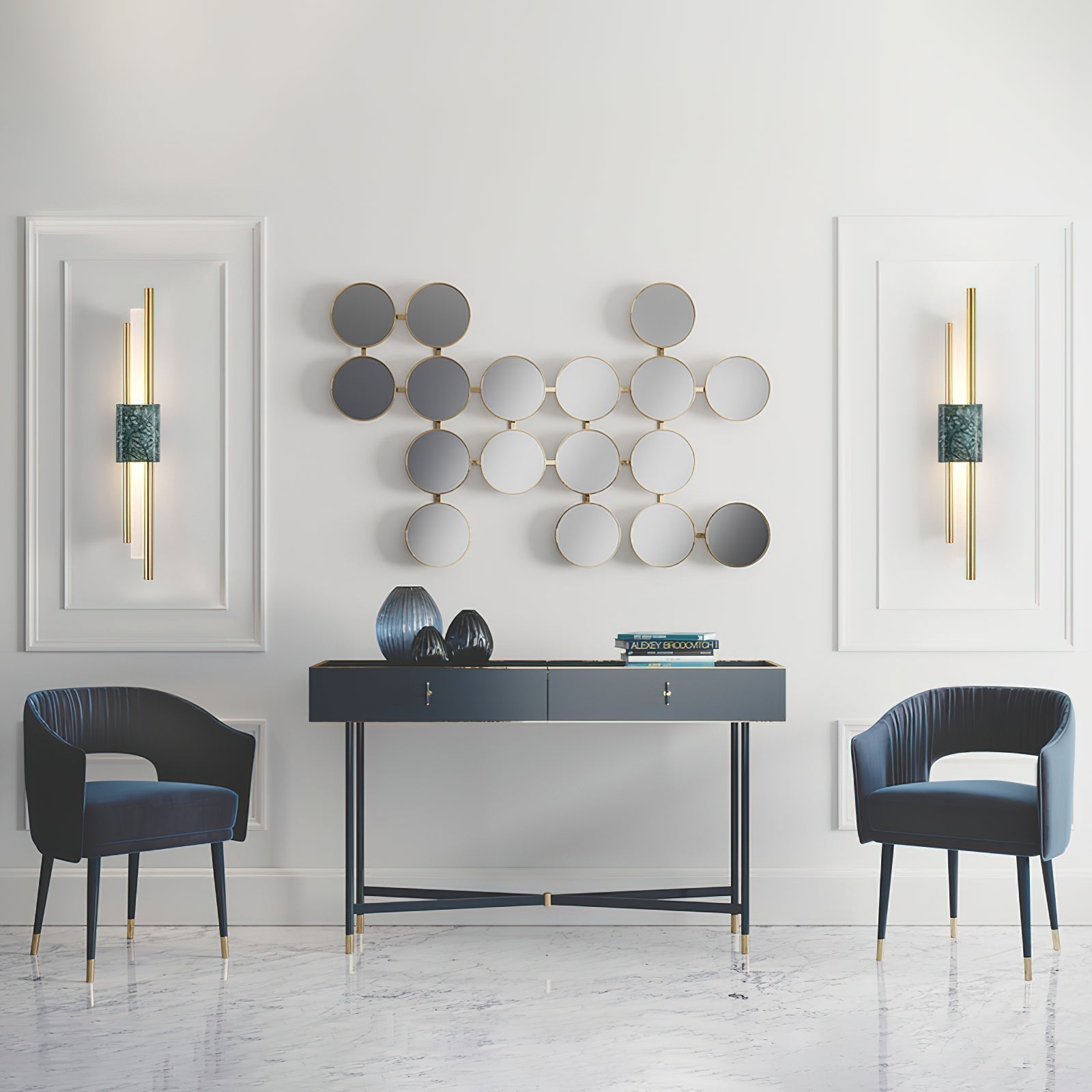 Mirenol Premium Nordic Art Marble Wall Light