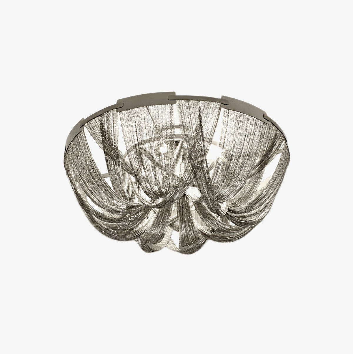Talj Ceiling Light Tassel Aluminum Chain Nickel Frame
