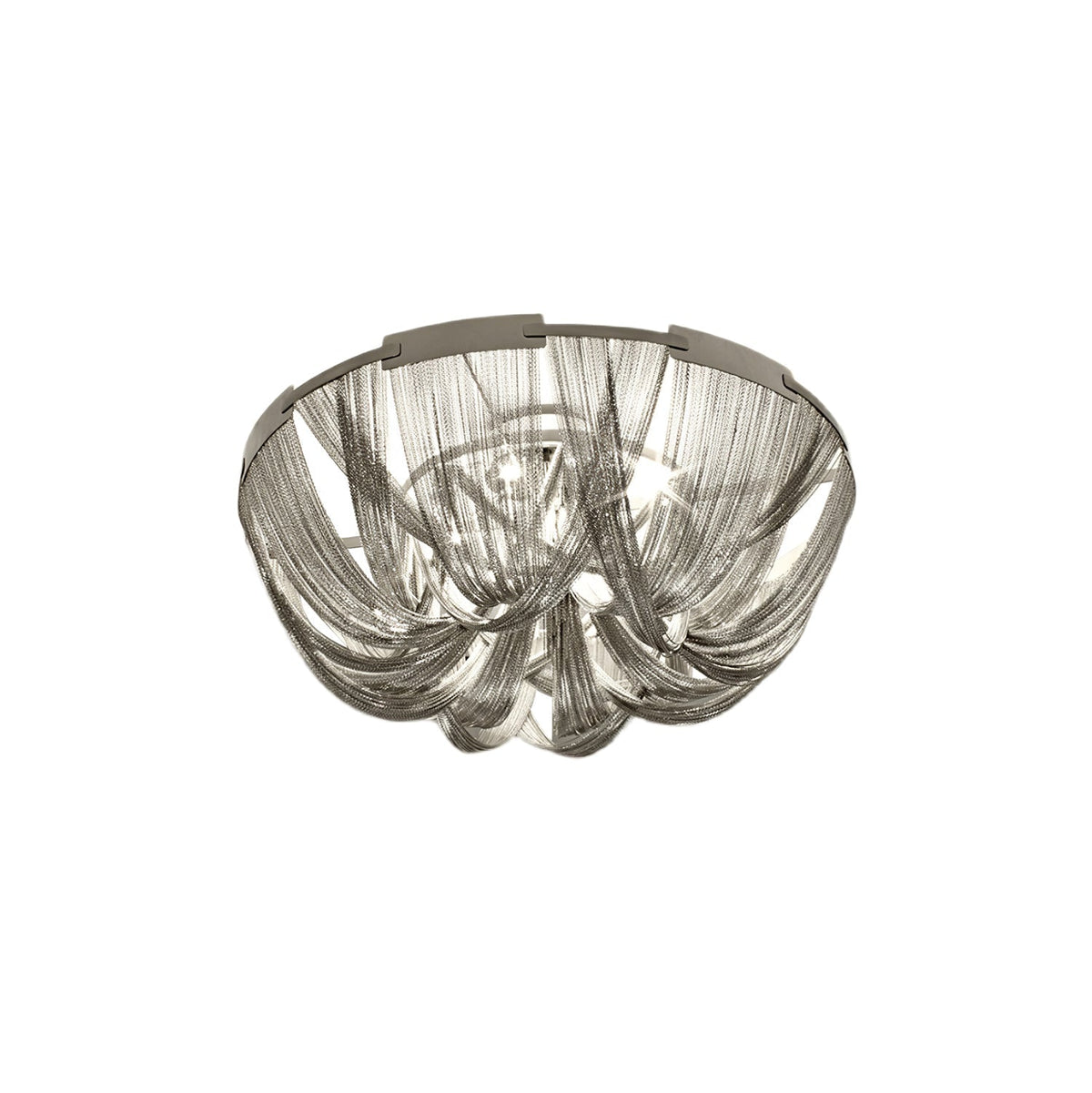 Talj Ceiling Light Tassel Aluminum Chain Nickel Frame