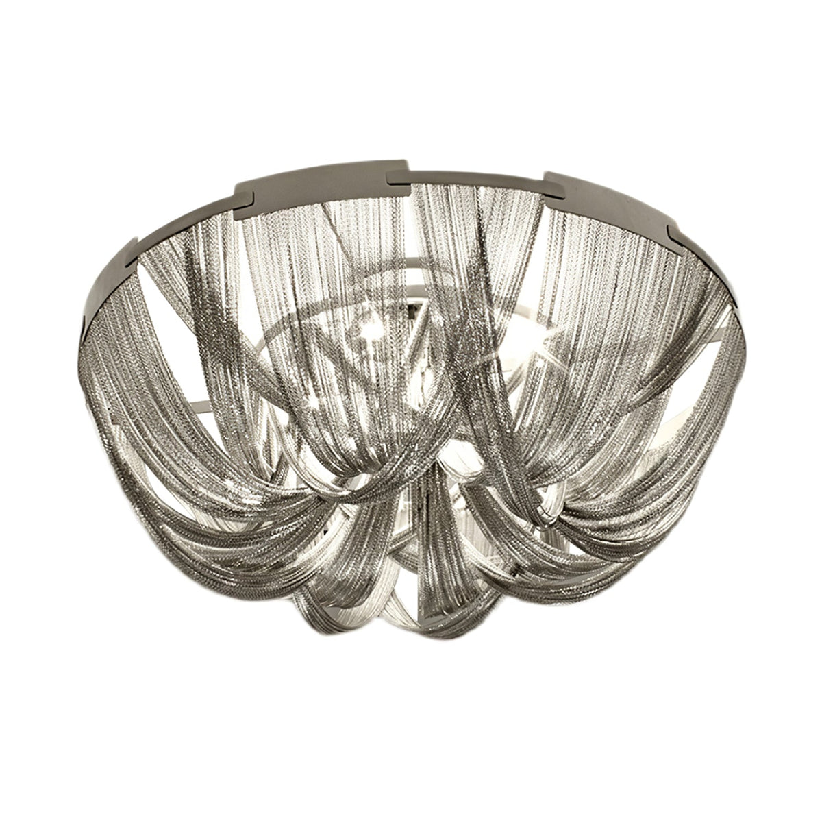 Talj Ceiling Light Tassel Aluminum Chain Nickel Frame
