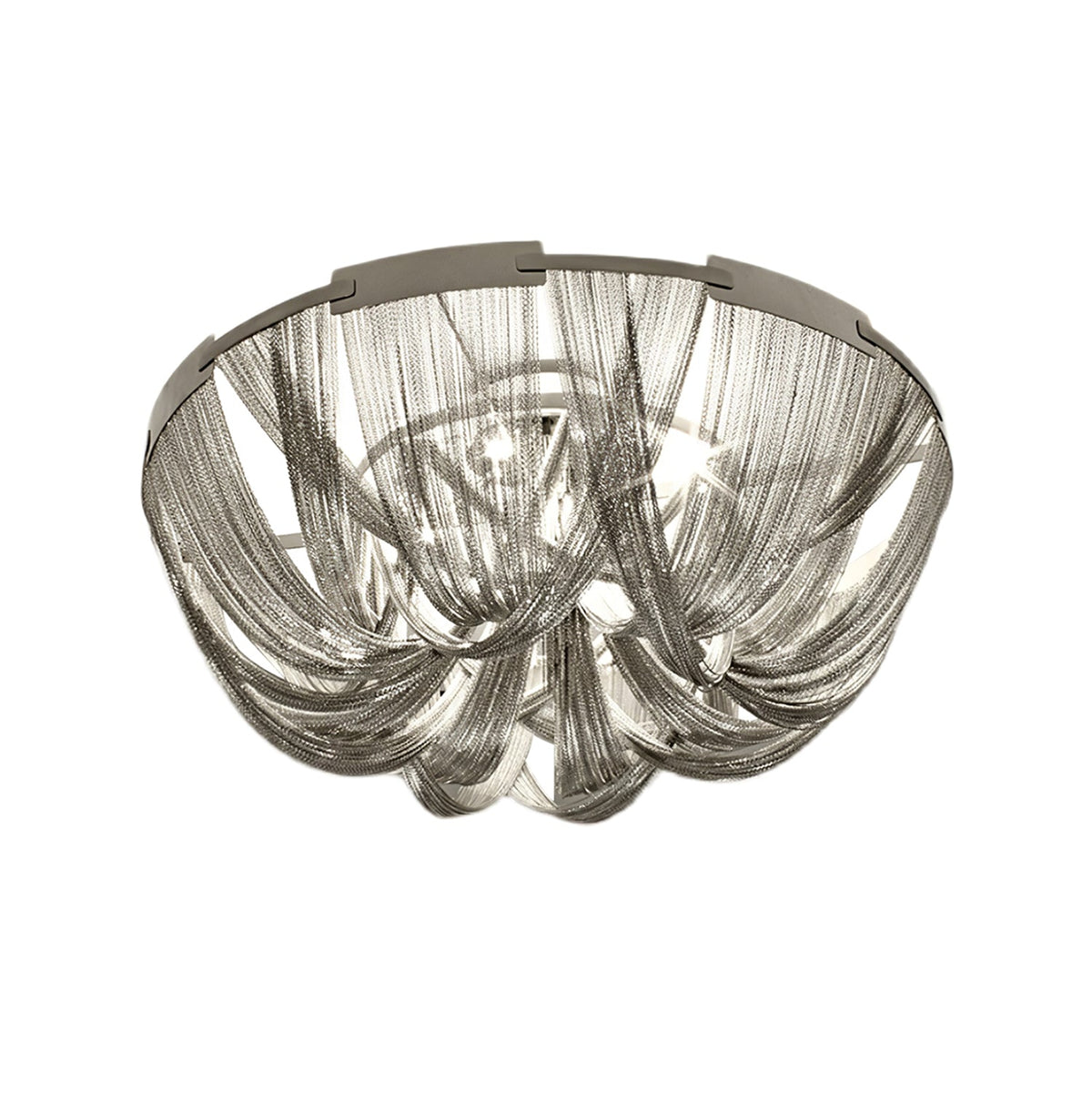Talj Ceiling Light Tassel Aluminum Chain Nickel Frame