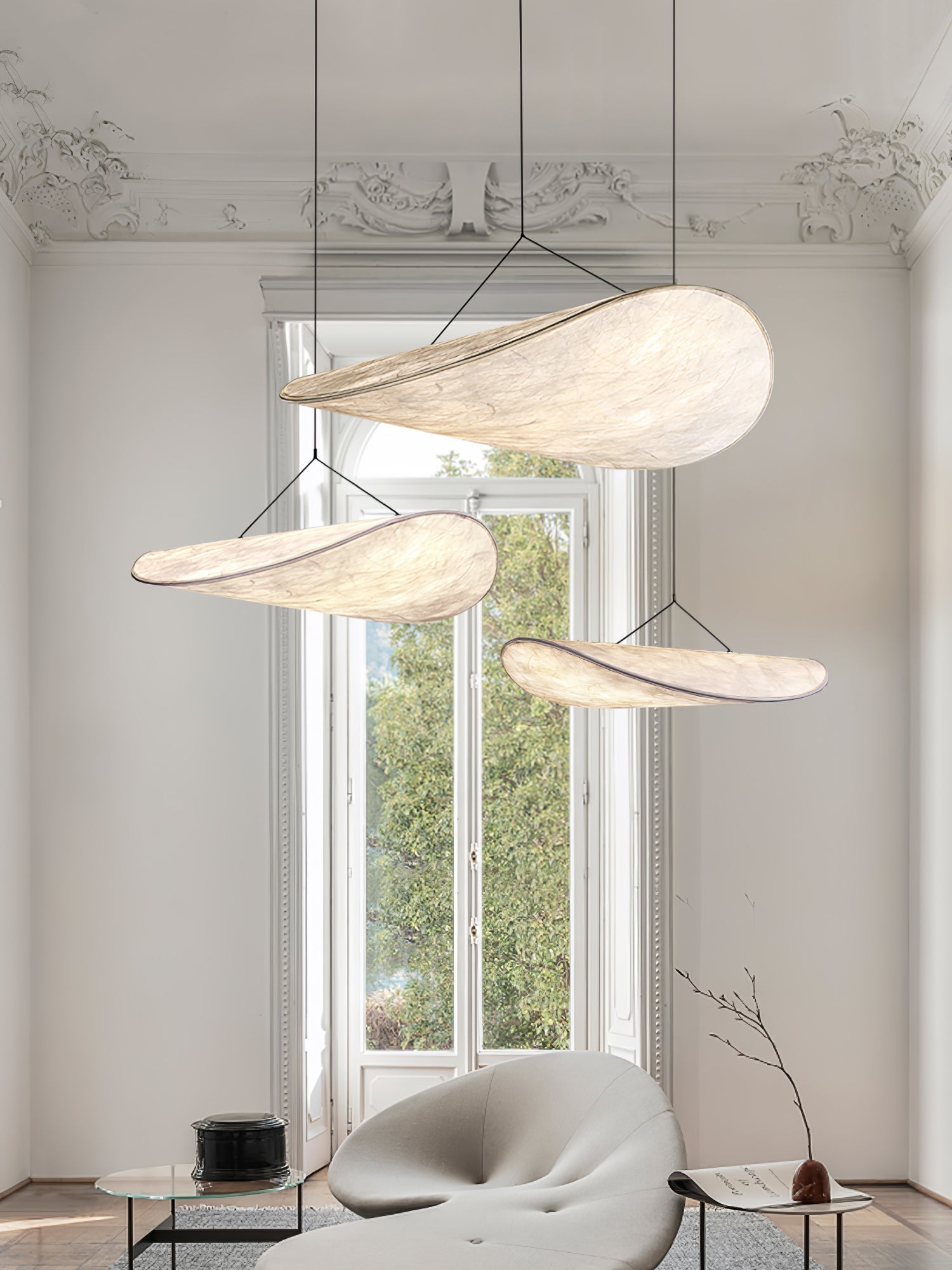 Luminette Minimalist Silk Pendant Light
