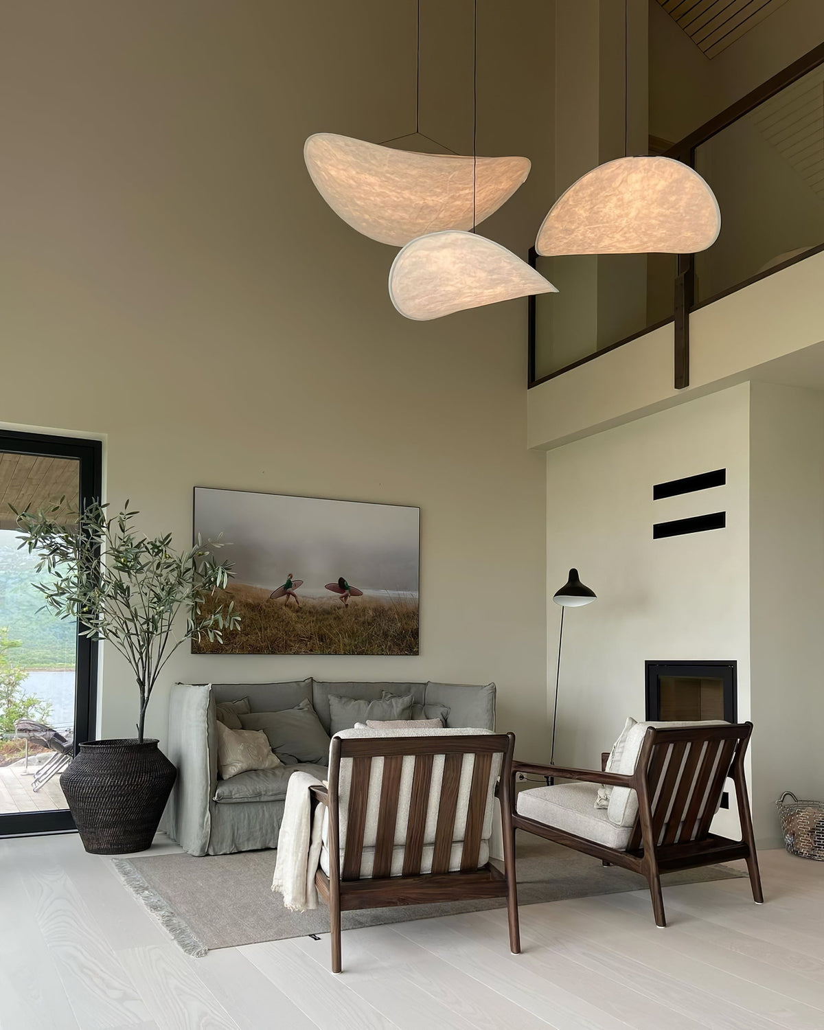 Larenol Paper & Glass Fiber Pendant Lamp