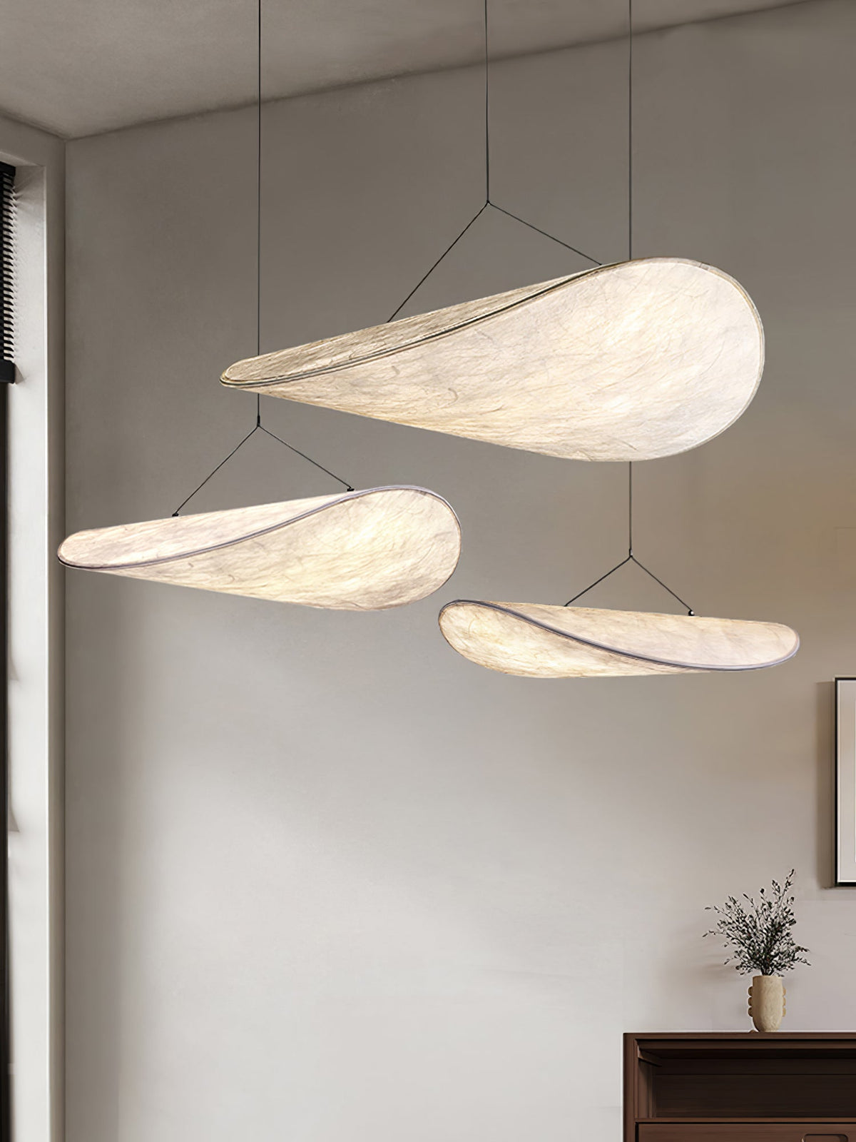 Luminette Minimalist Silk Pendant Light