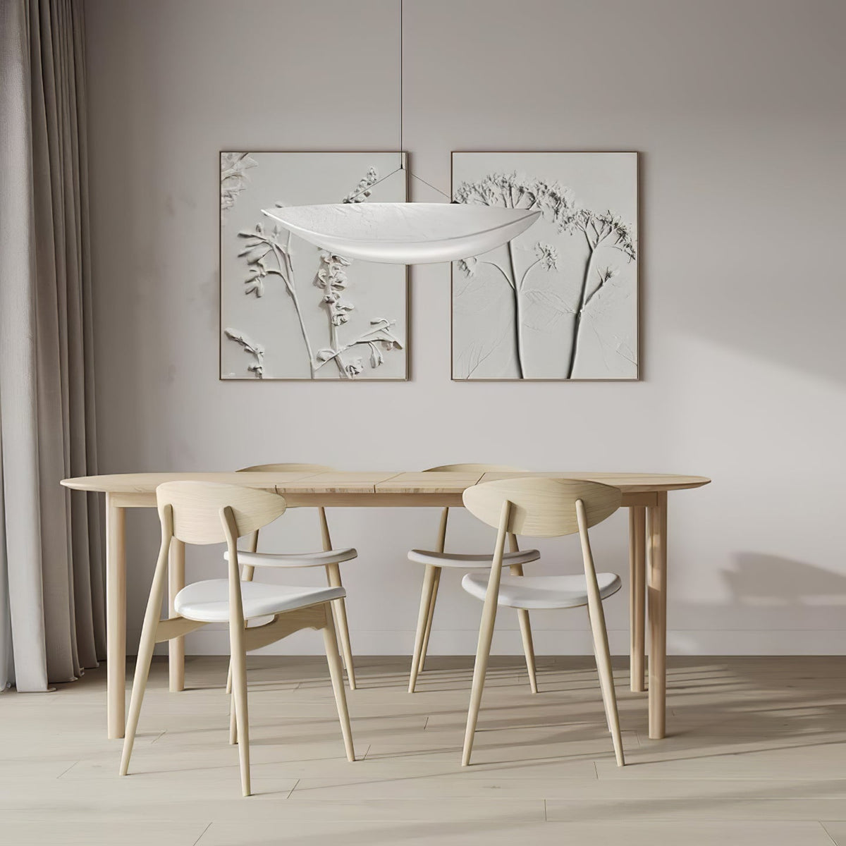 Luminette Minimalist Silk Pendant Light