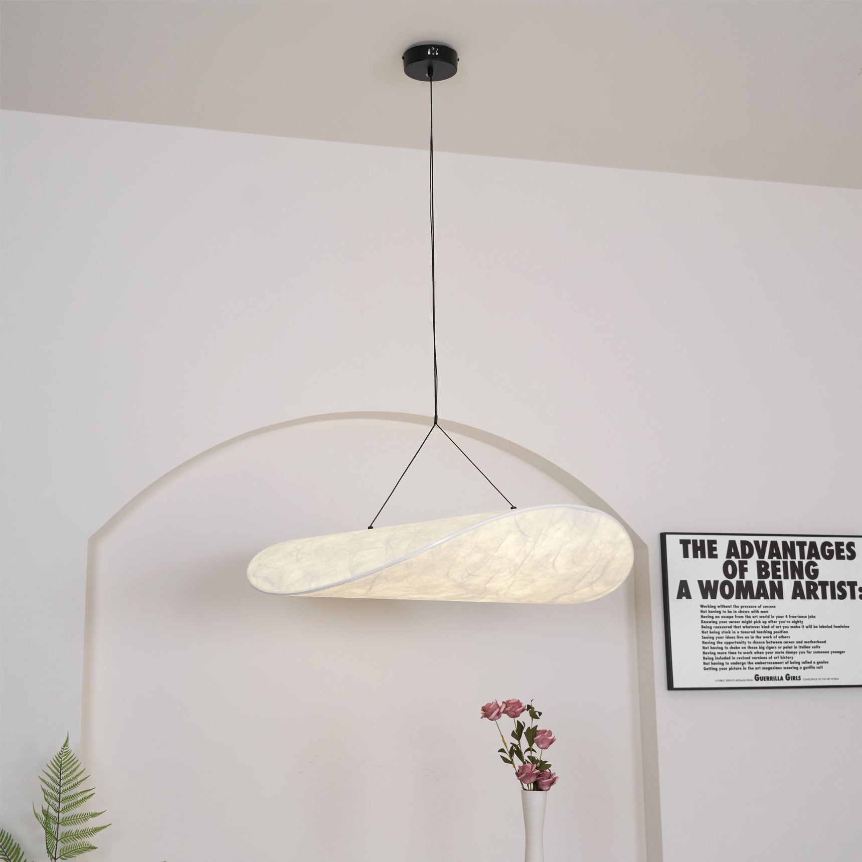 Luminette Minimalist Silk Pendant Light