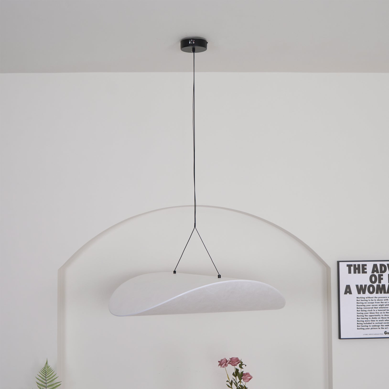 Luminette Minimalist Silk Pendant Light