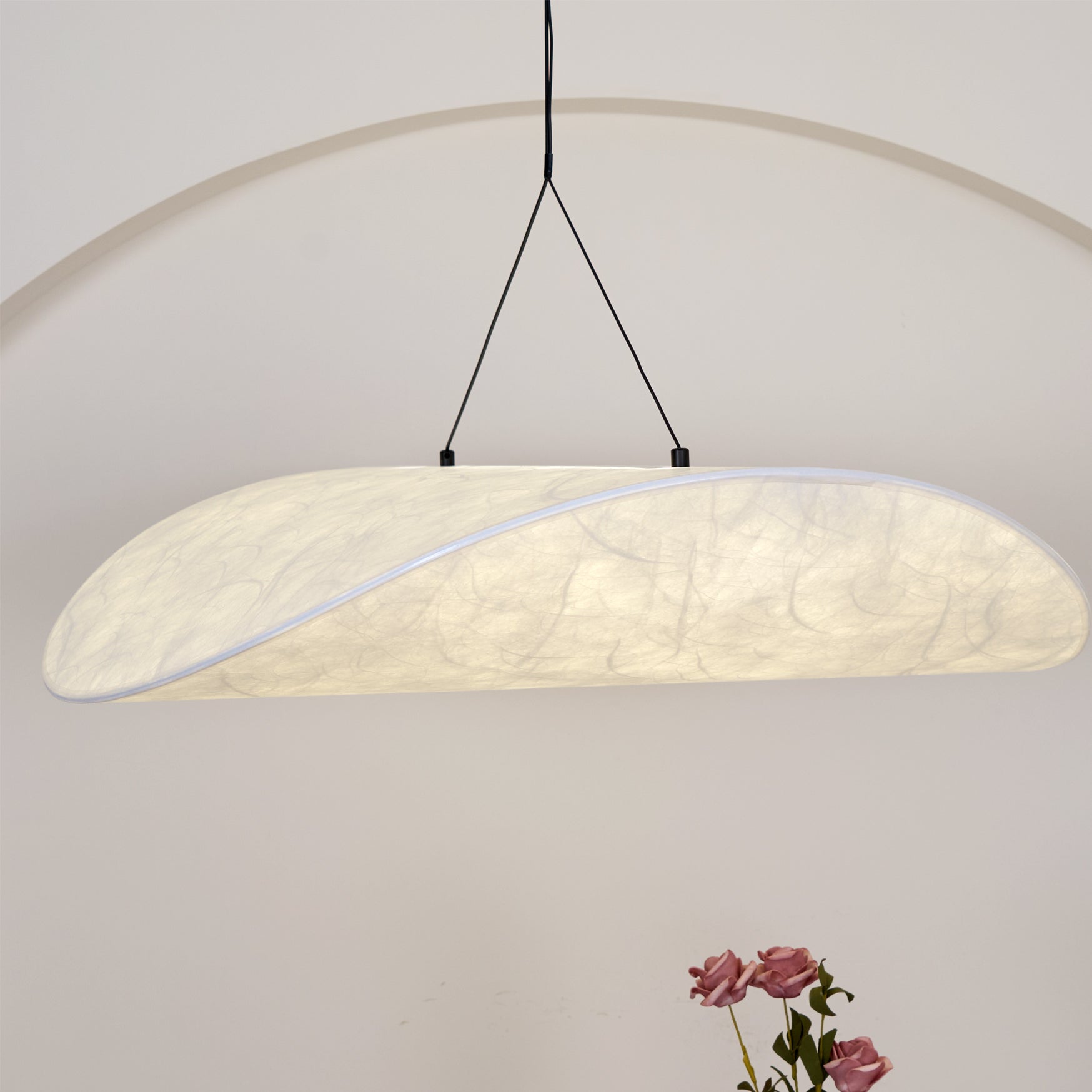 Luminette Minimalist Silk Pendant Light