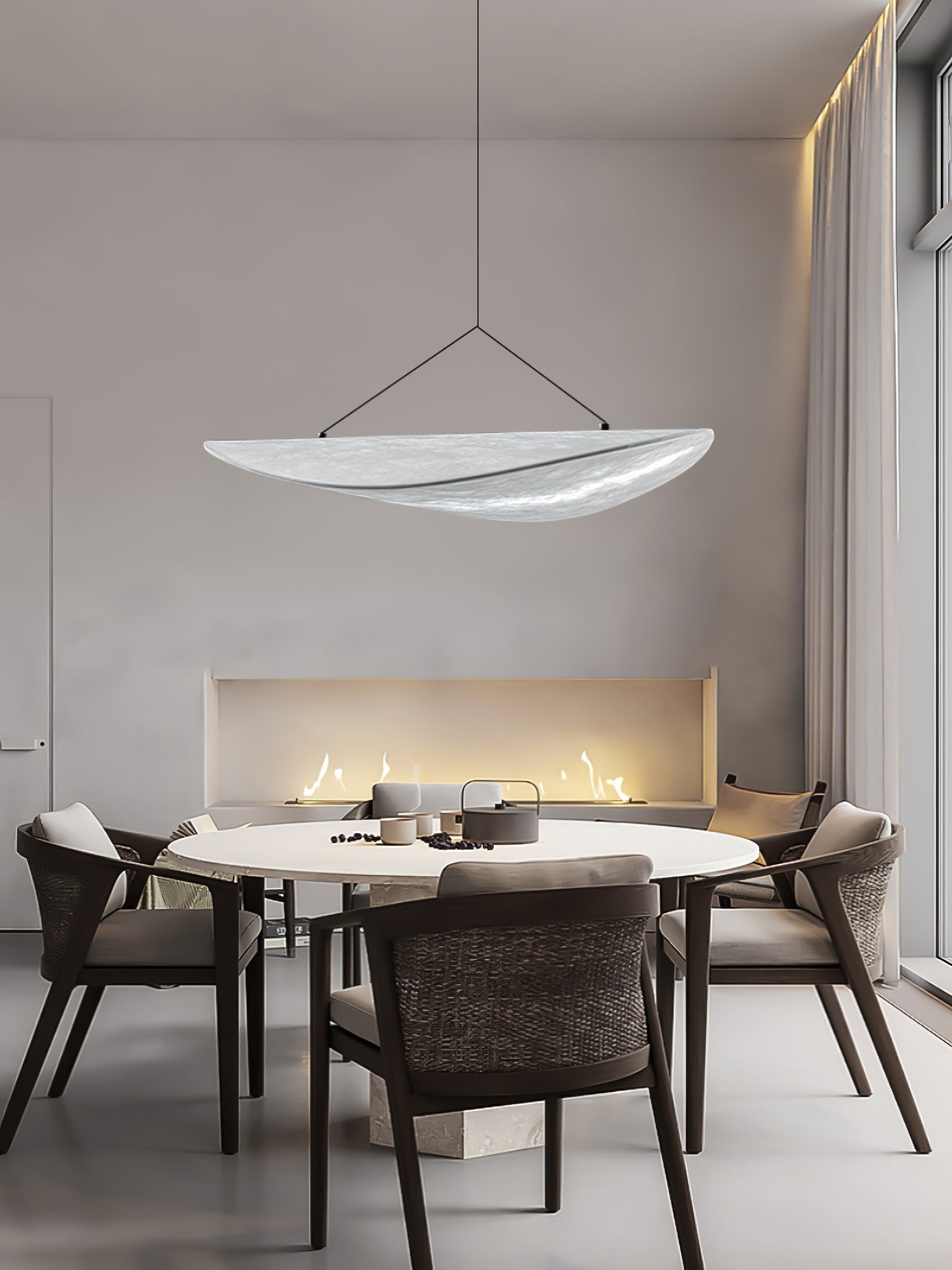 Luminette Minimalist Silk Pendant Light