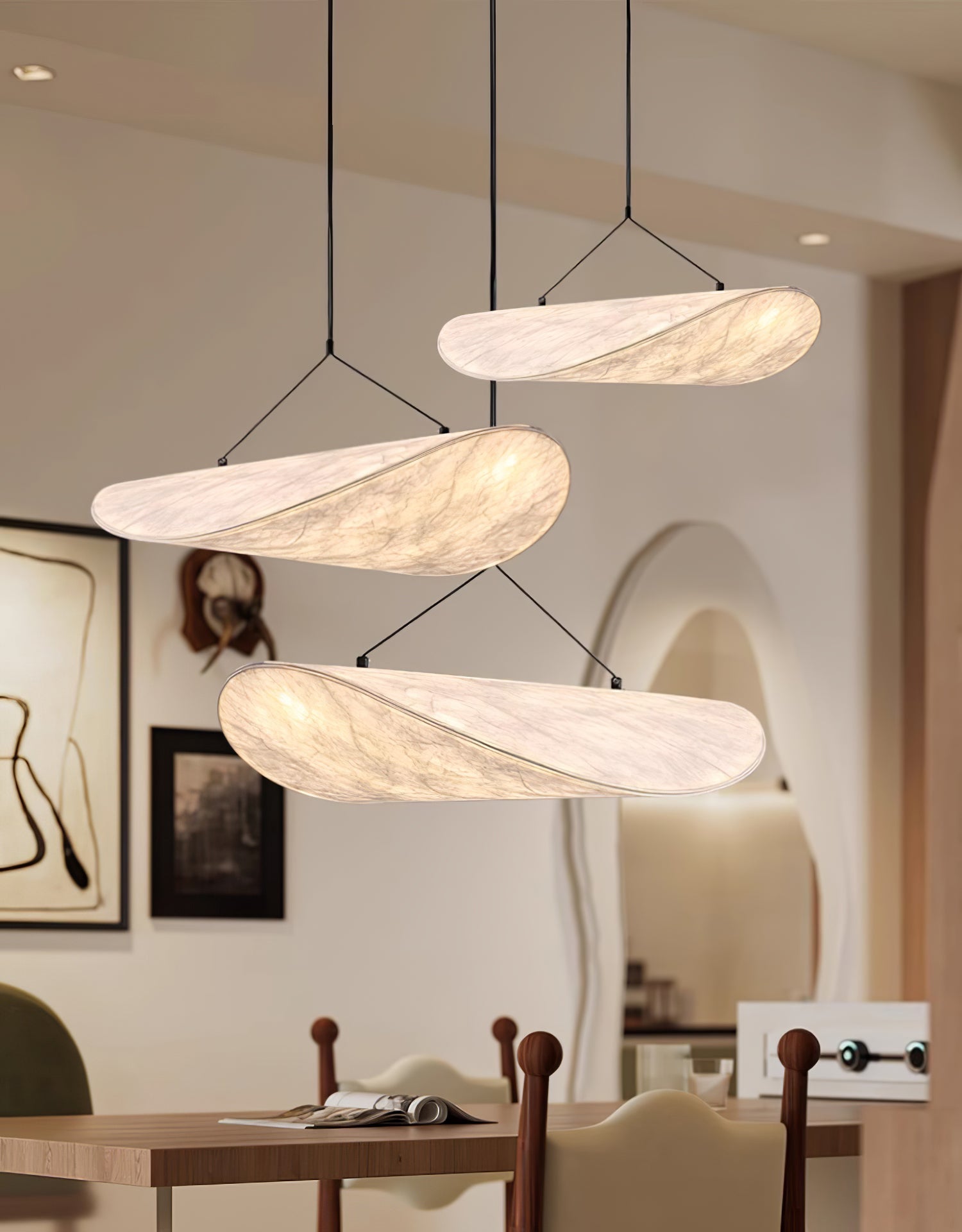 Luminette Minimalist Silk Pendant Light