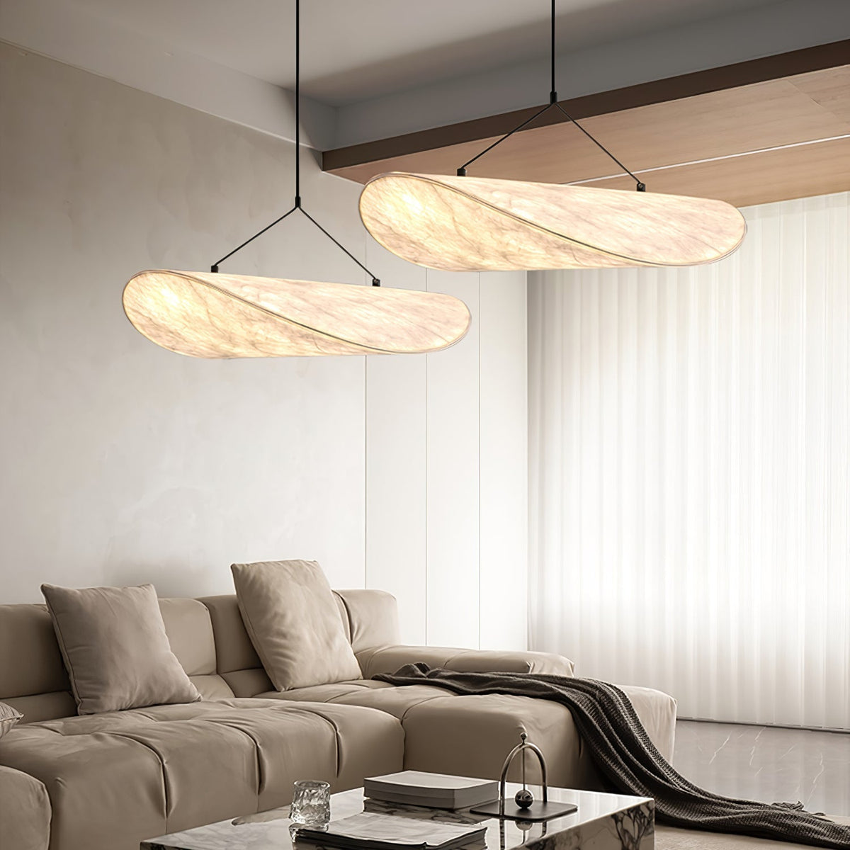 Luminette Minimalist Silk Pendant Light