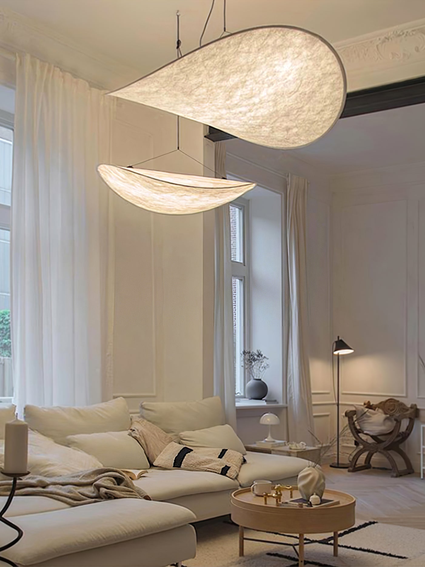 Luminette Minimalist Silk Pendant Light