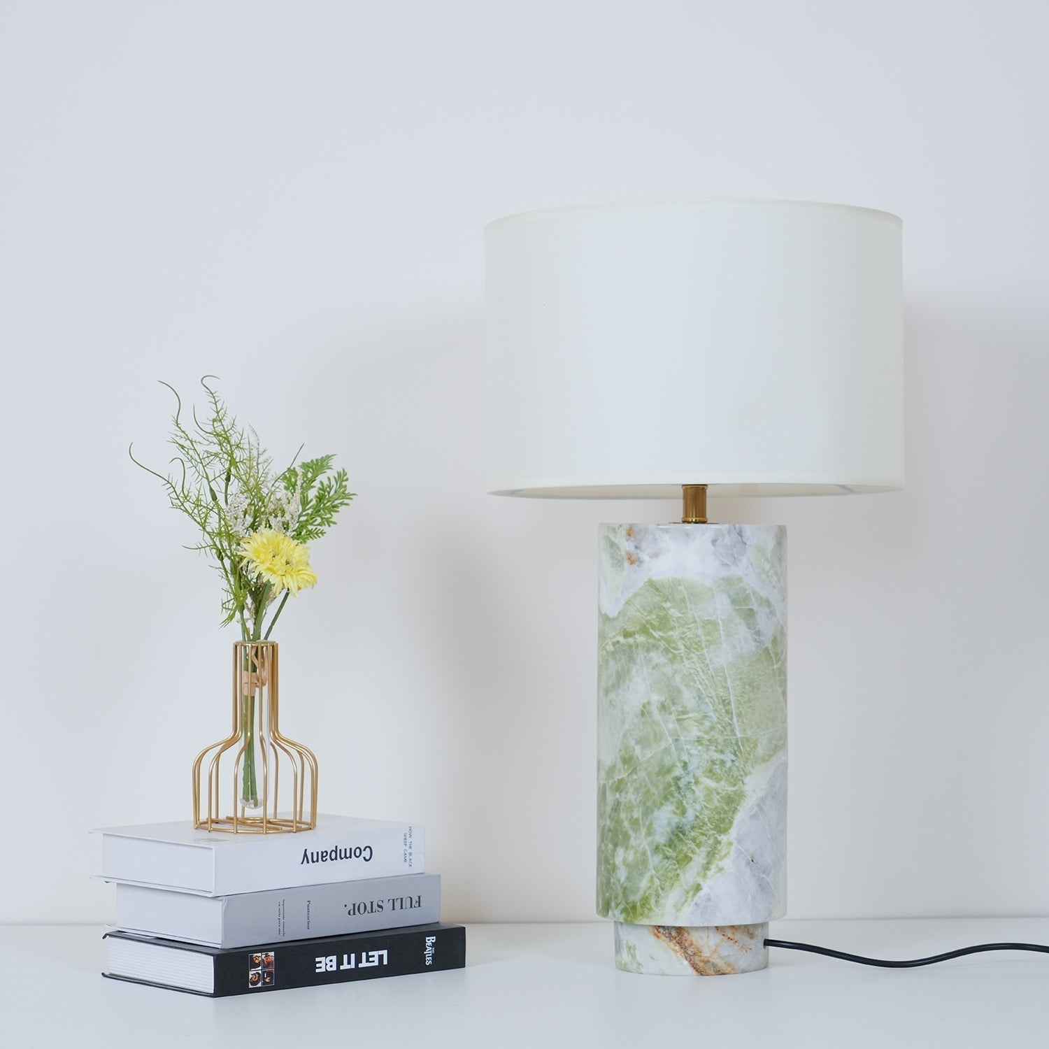 Xavi Marble Fabric Table Lamp