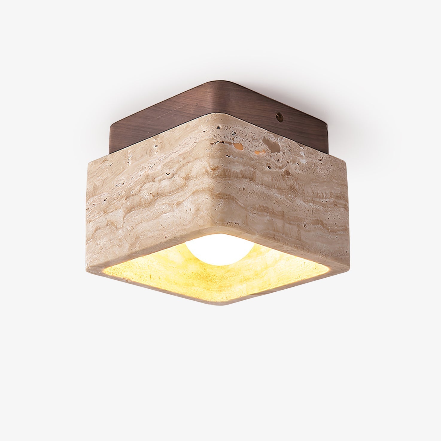 Alaearis Textured Travertine Ceiling Light - Neutral Decor