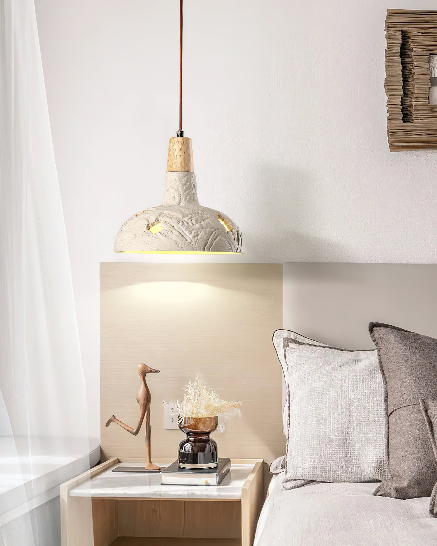 Ormarion Nordic Art Carve Cement Pendant Lamp