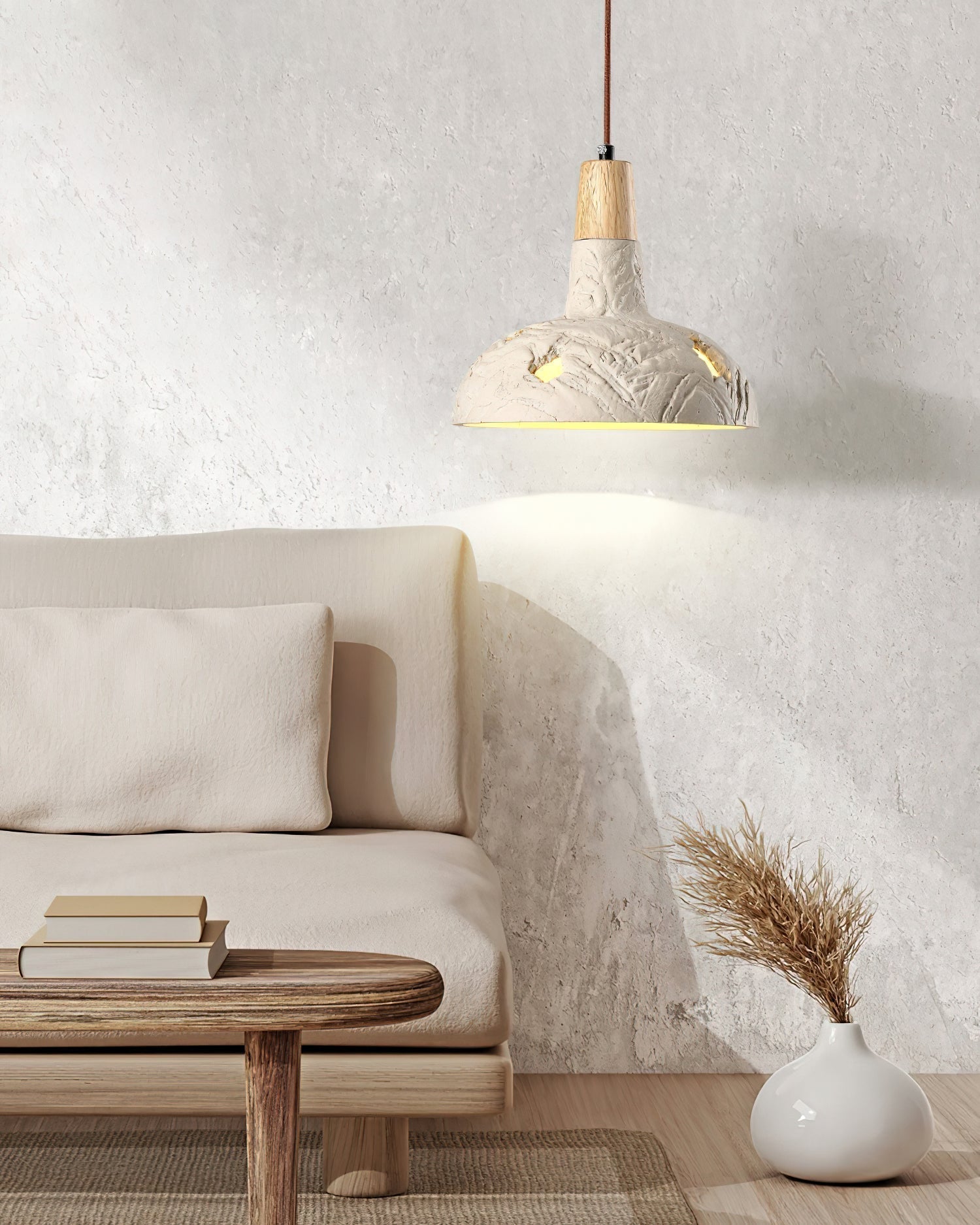 Ormarion Nordic Art Carve Cement Pendant Lamp