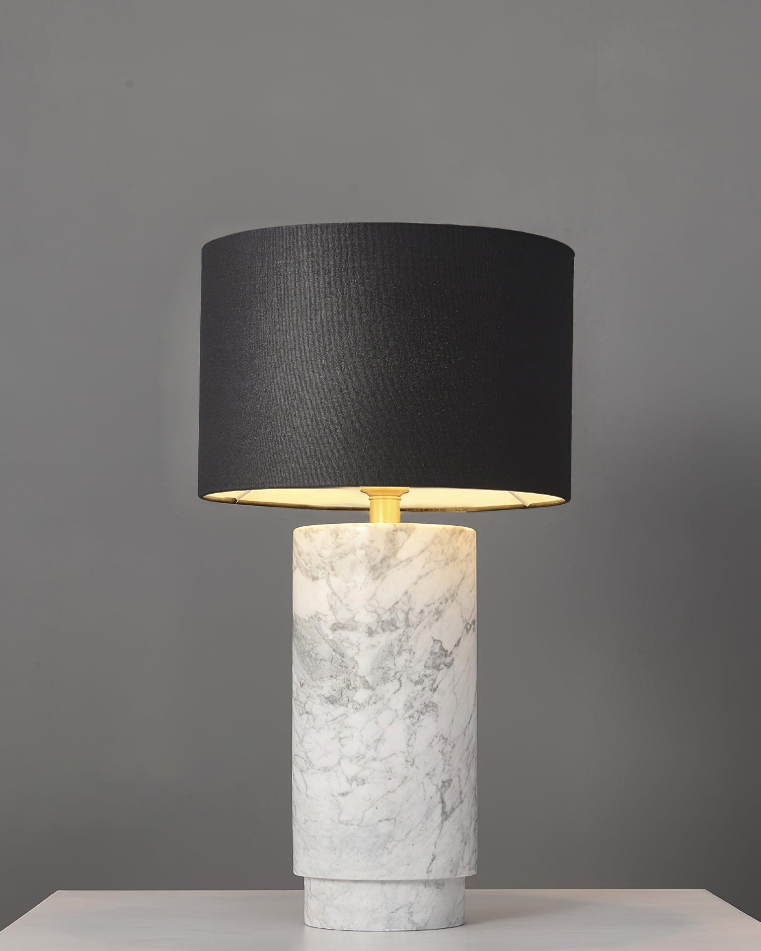 Xavi Marble Fabric Table Lamp