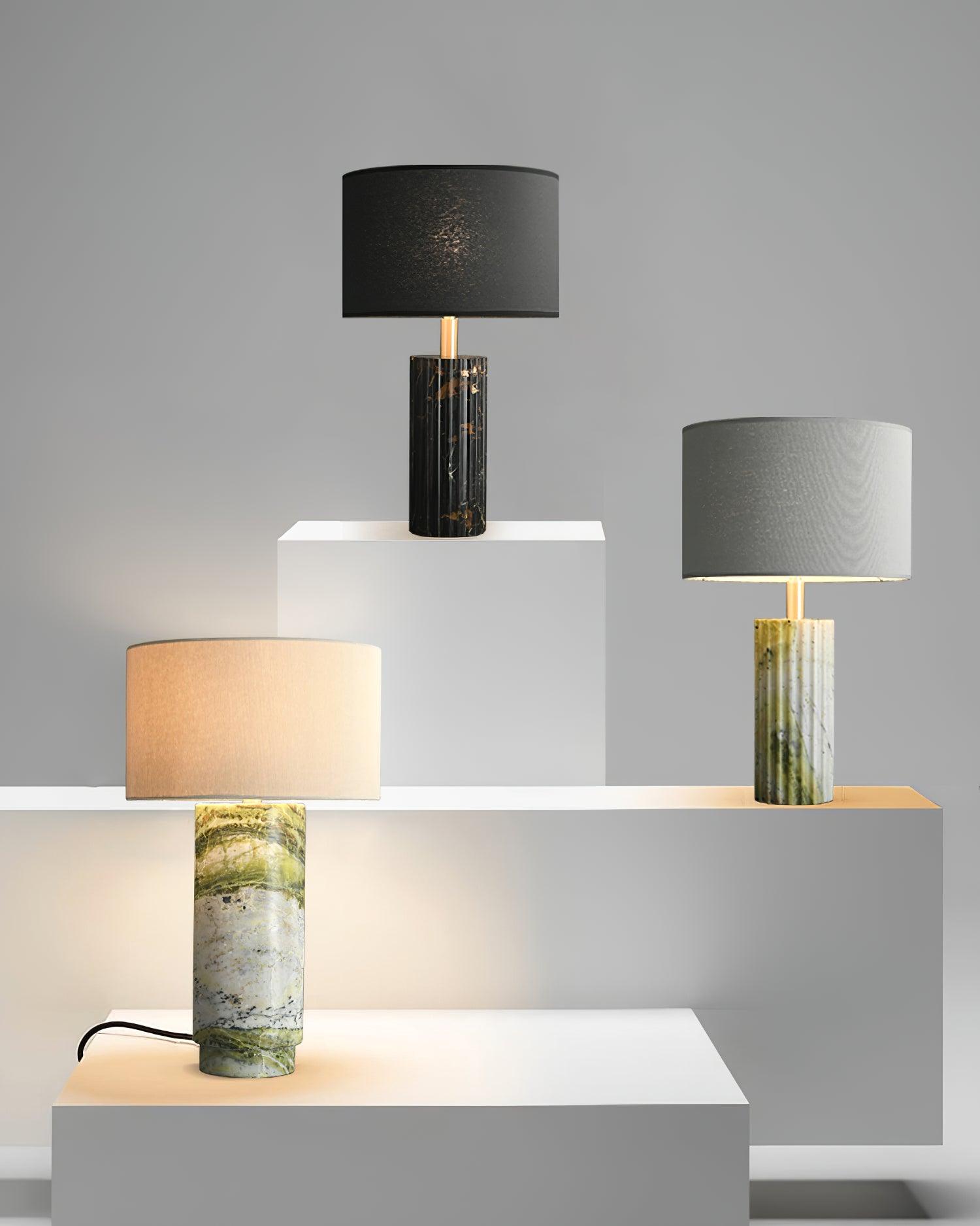 Xavi Marble Fabric Table Lamp